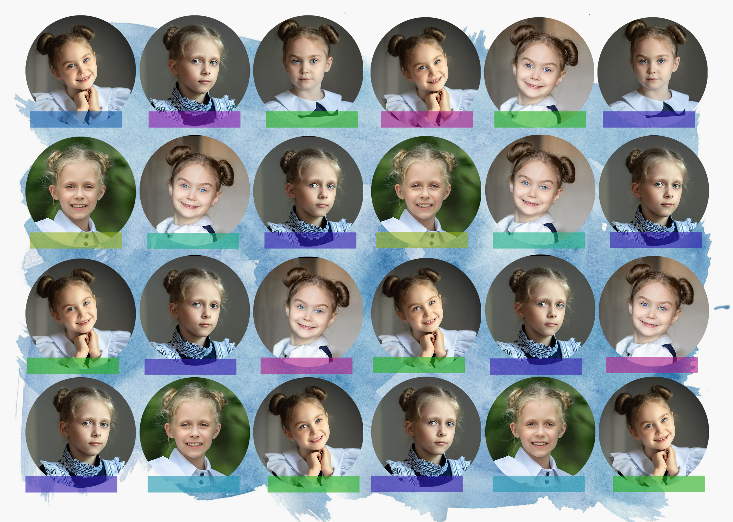 Индивидуальный альбом Акварель. Выпускные альбомы для школ и детских садов — фотокниги и виньетки