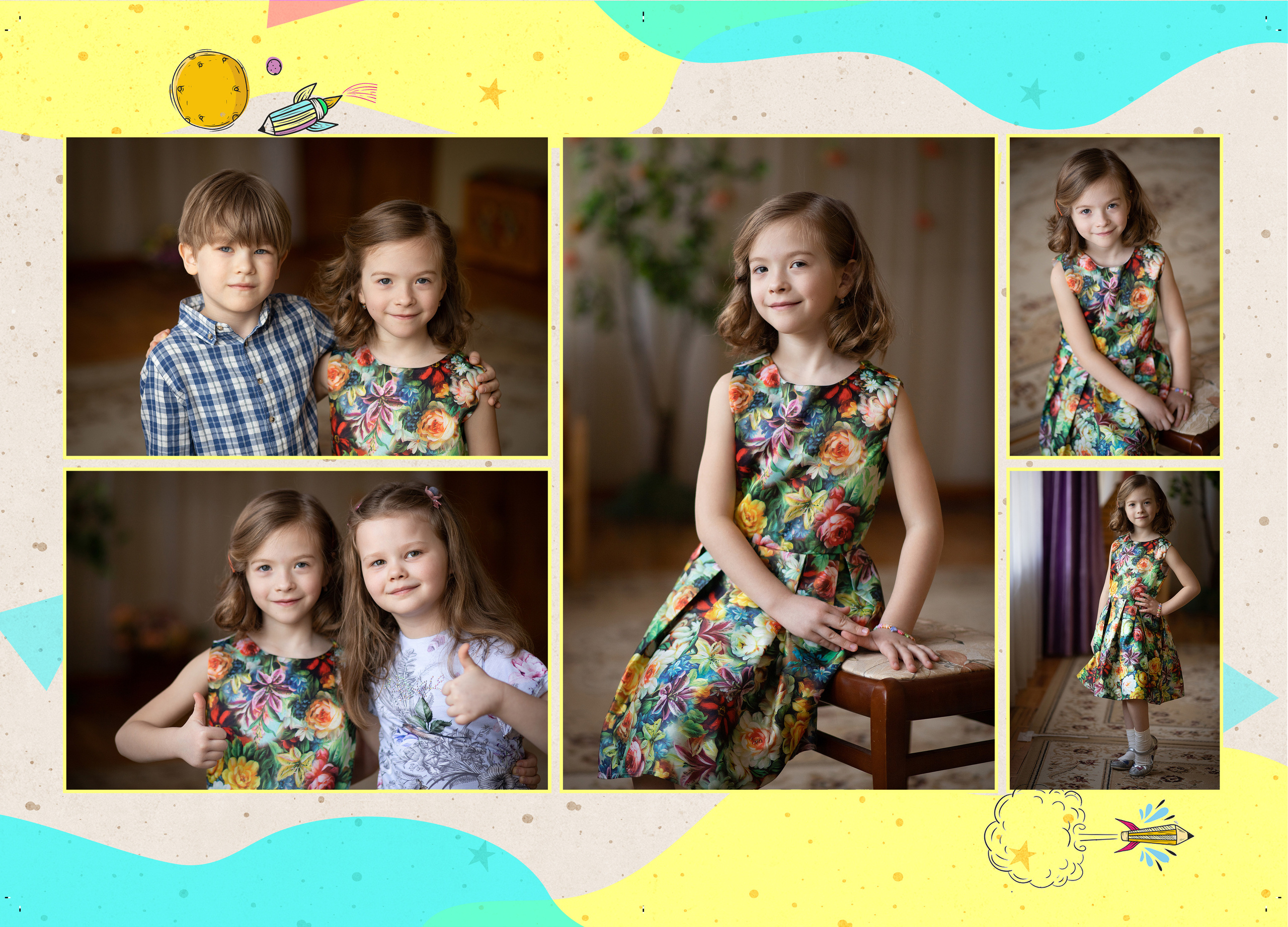 Индивидуальная фотокнига Космос. Выпускные альбомы для школ и детских садов — фотокниги и виньетки