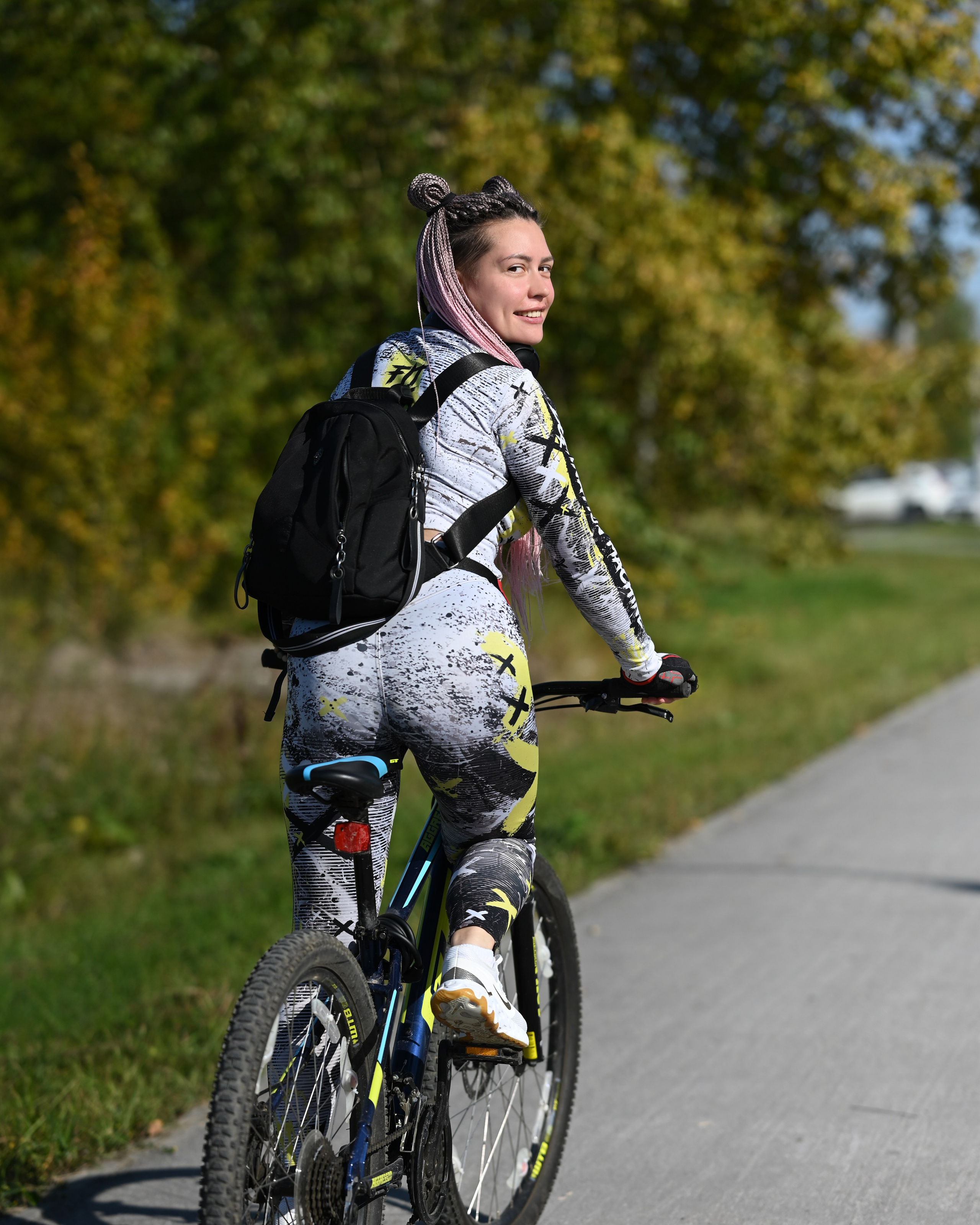 Фотосессия девушка на велосипеде