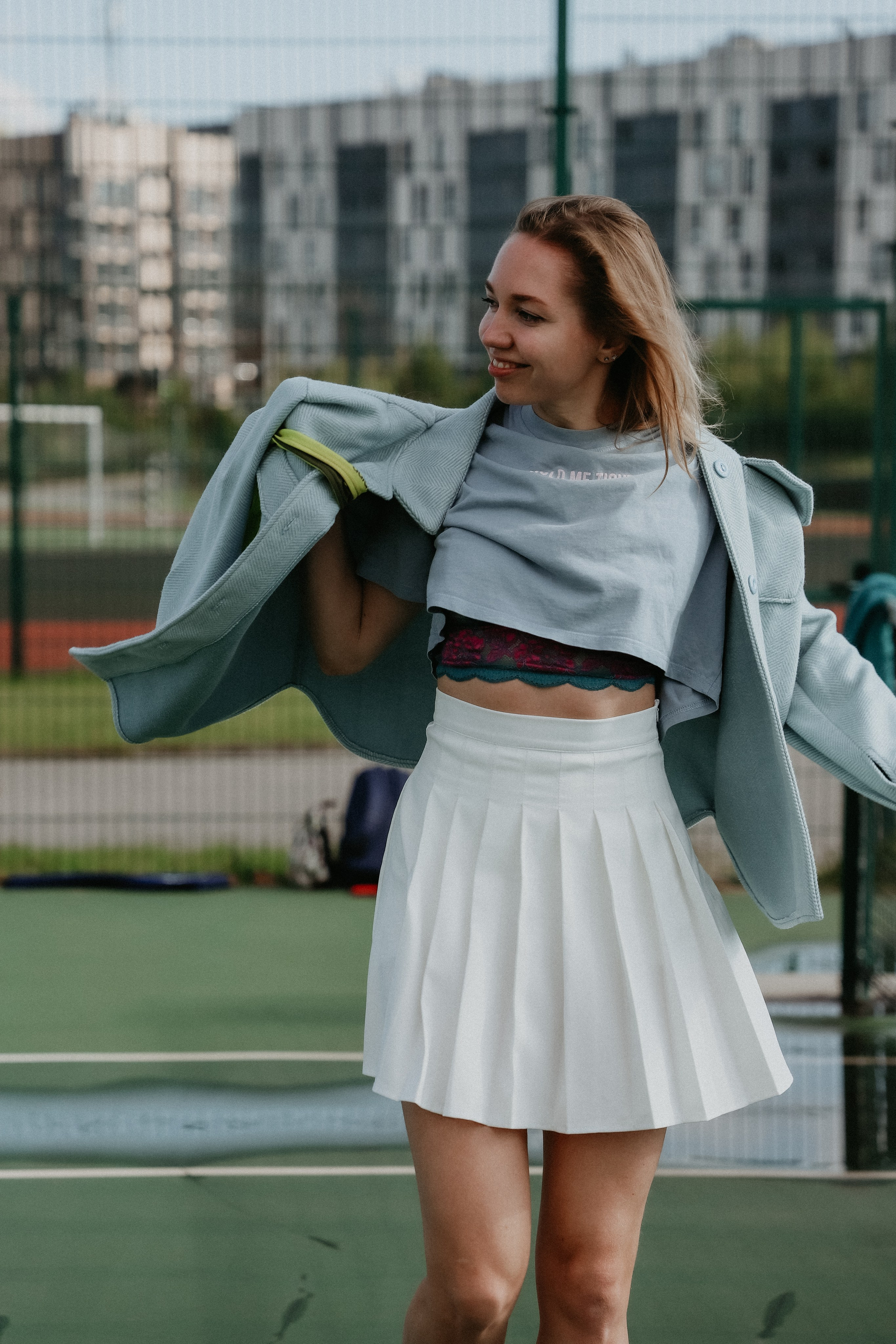 Фотосессия Марии на теннисном корте. Фотограф Иннополис Казань