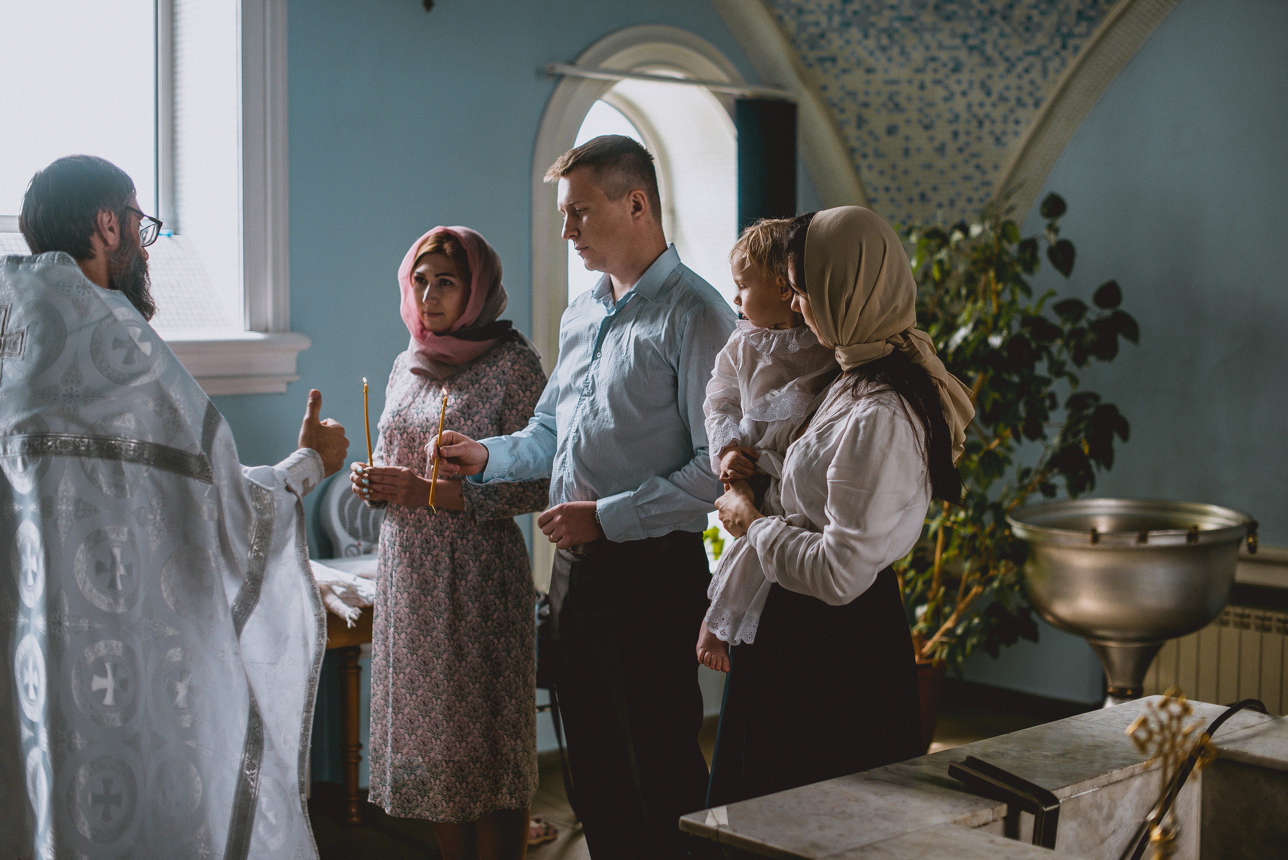 Крещение Полины. Семейный документальный фотограф в Волгограде Мариэта Додина