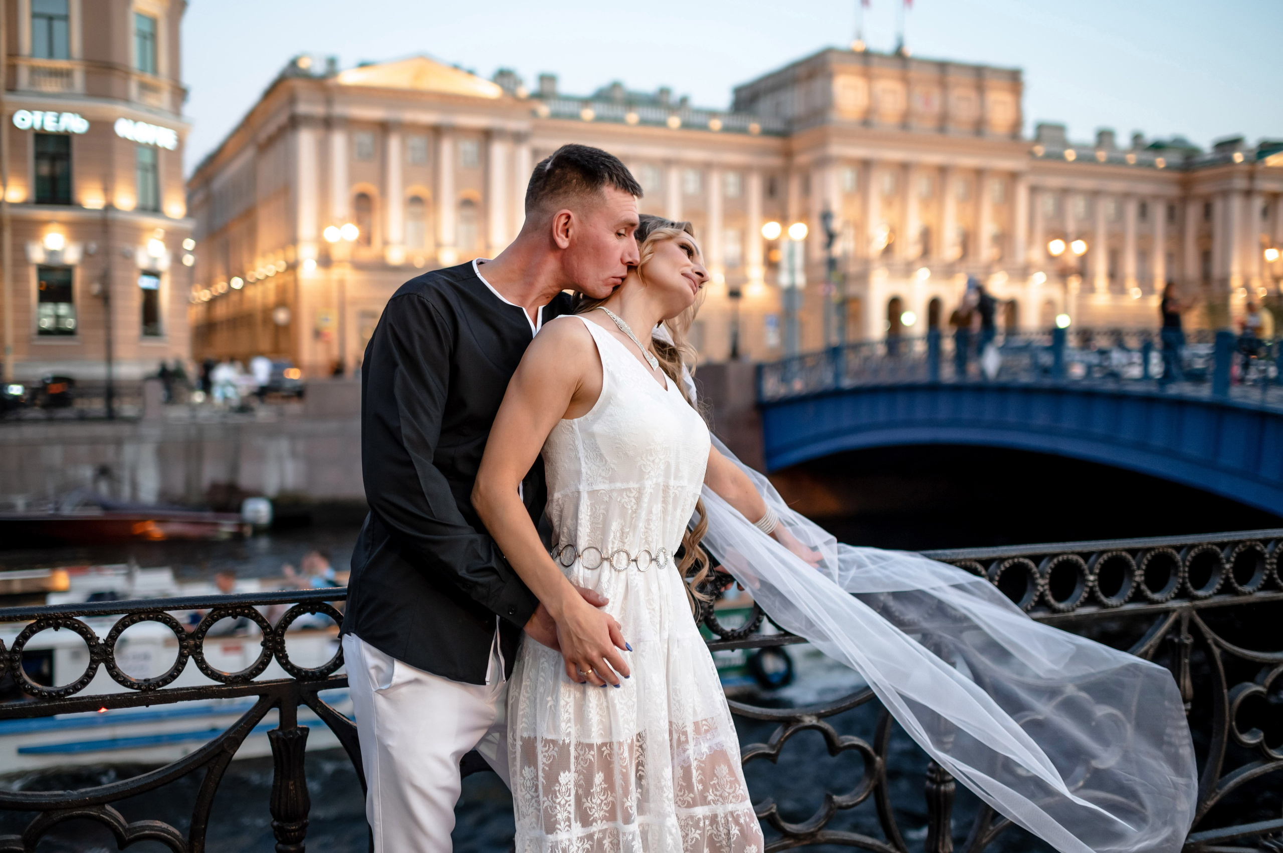 Екатерина и Андрей (свадебная фотосессия в вечернем Петербурге). Портретный, семейный и свадебный фотограф в Санкт-Петербурге и в Пушкине Ширяев Денис