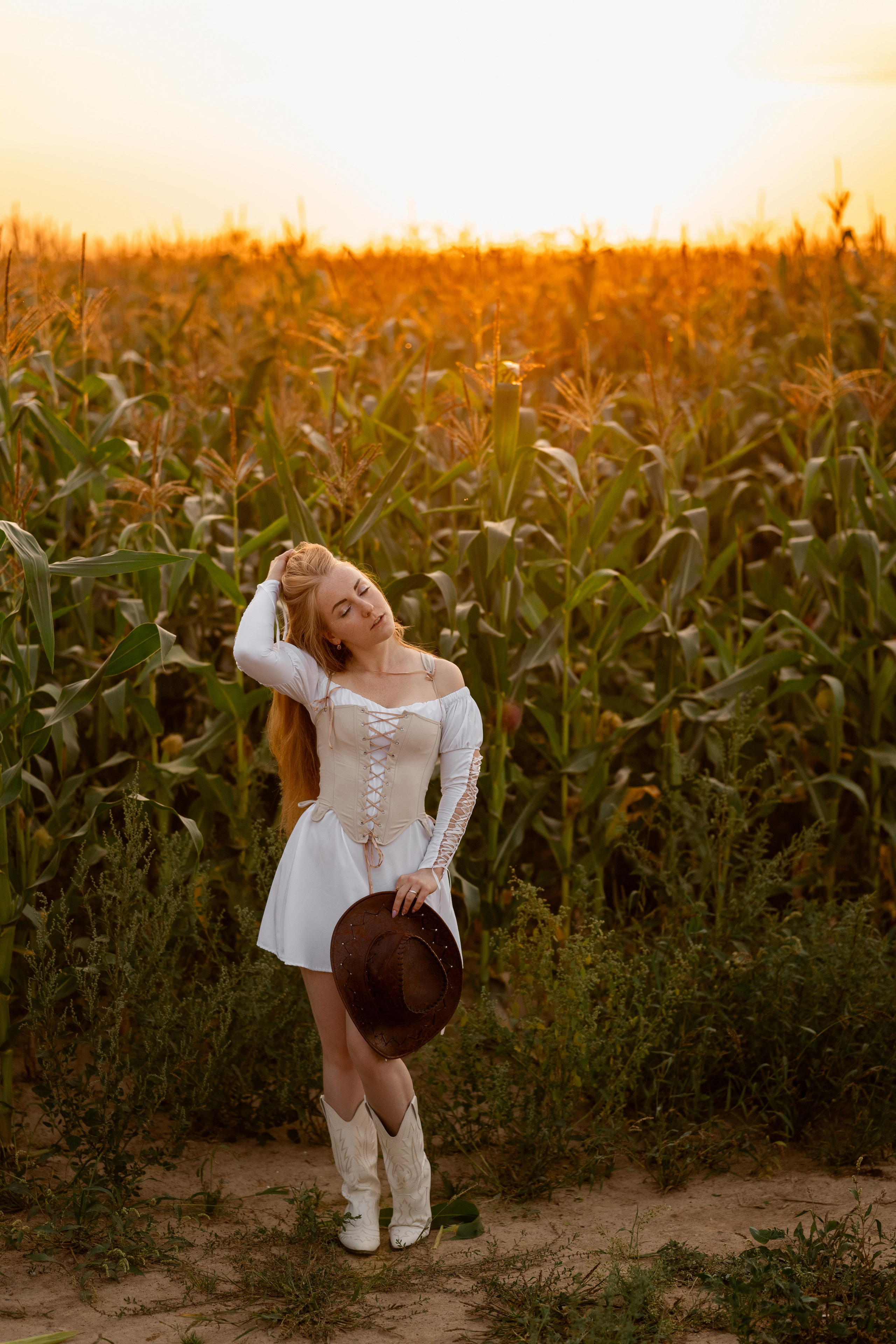 Алена. Кукурузное поле. Свадебный и семейный фотограф в СПб Валерия Фомичева