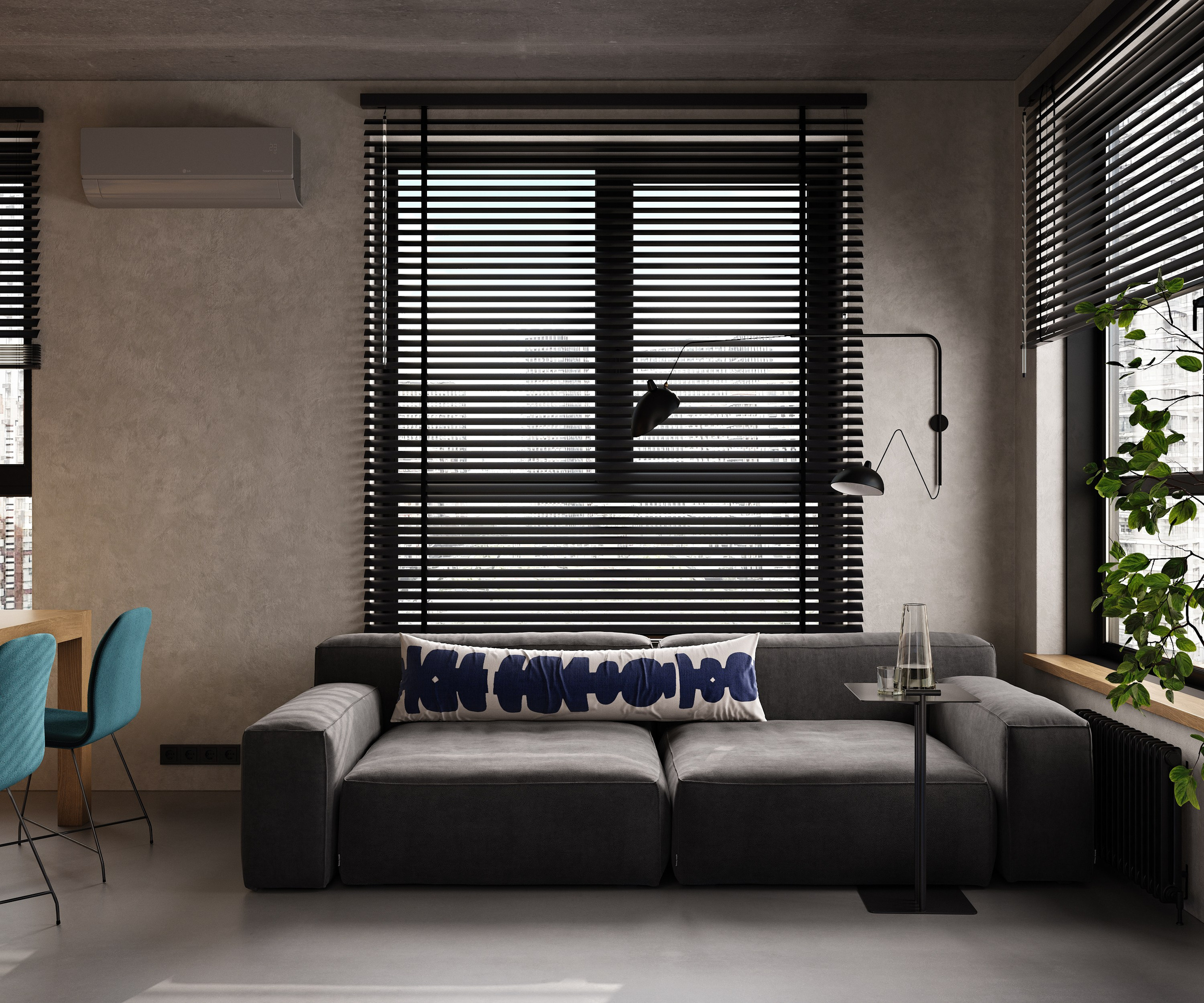 Graphic Minimalism | Design by Yuliya Shpeter. Interior visualisation | avocado.render