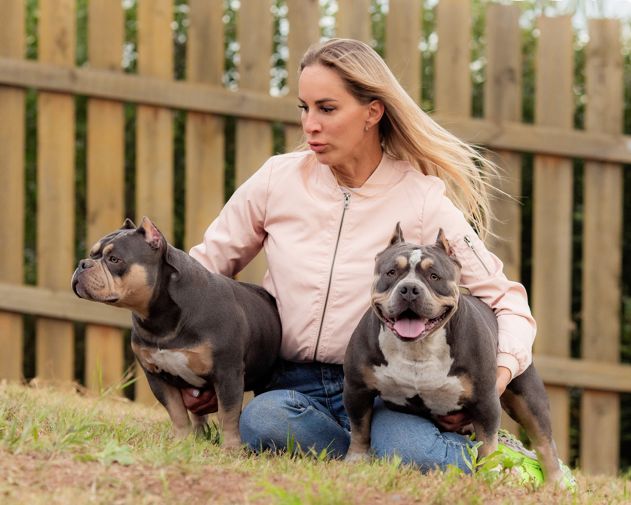 Наталья и булли. Фотограф Анималист в Перми Анастасия Остерман
