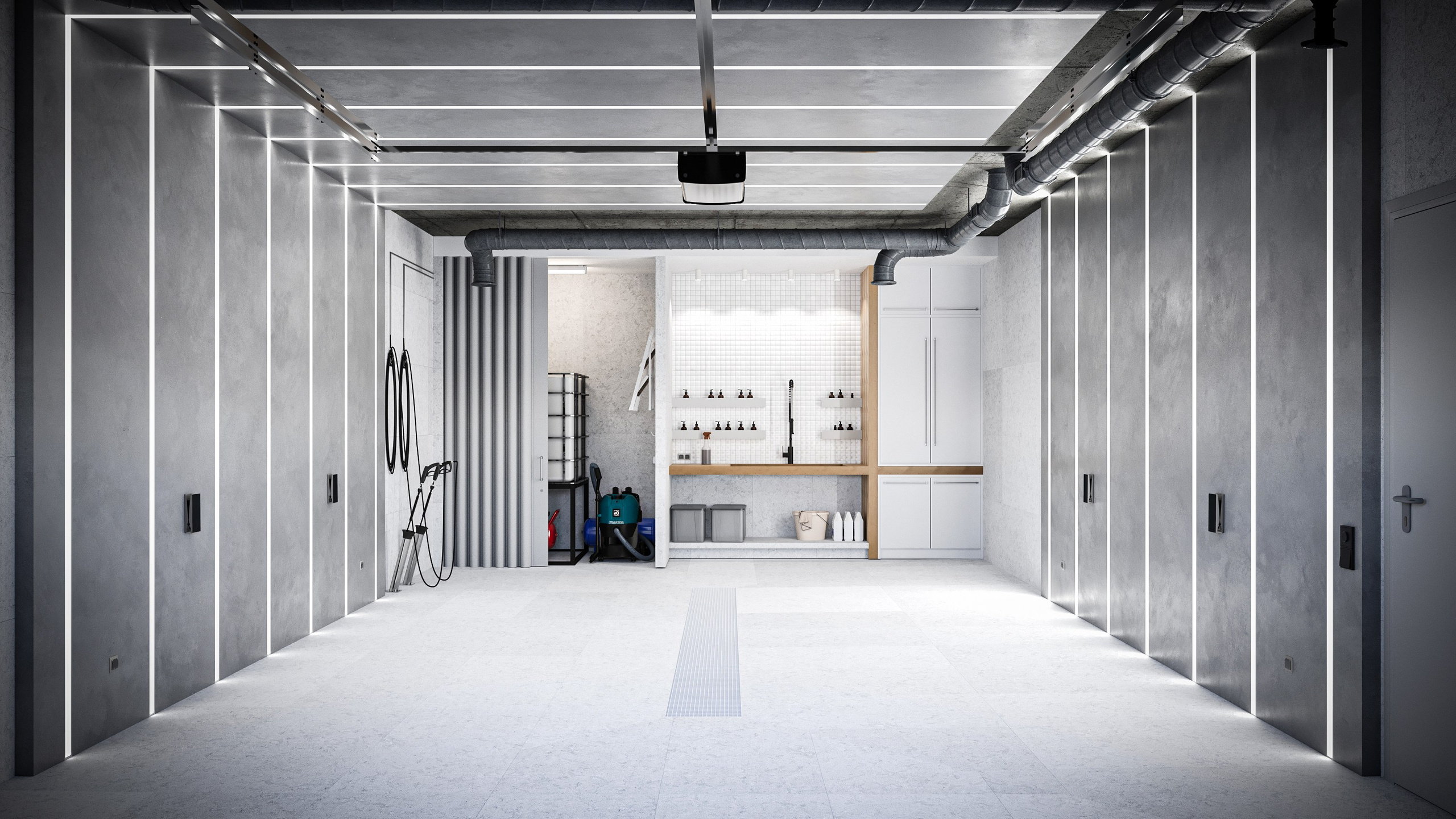 Бокс для ручной автомойки, г. Москва. Дизайн интерьера и экстерьера в Санкт-Петербурге Яна Емельянова