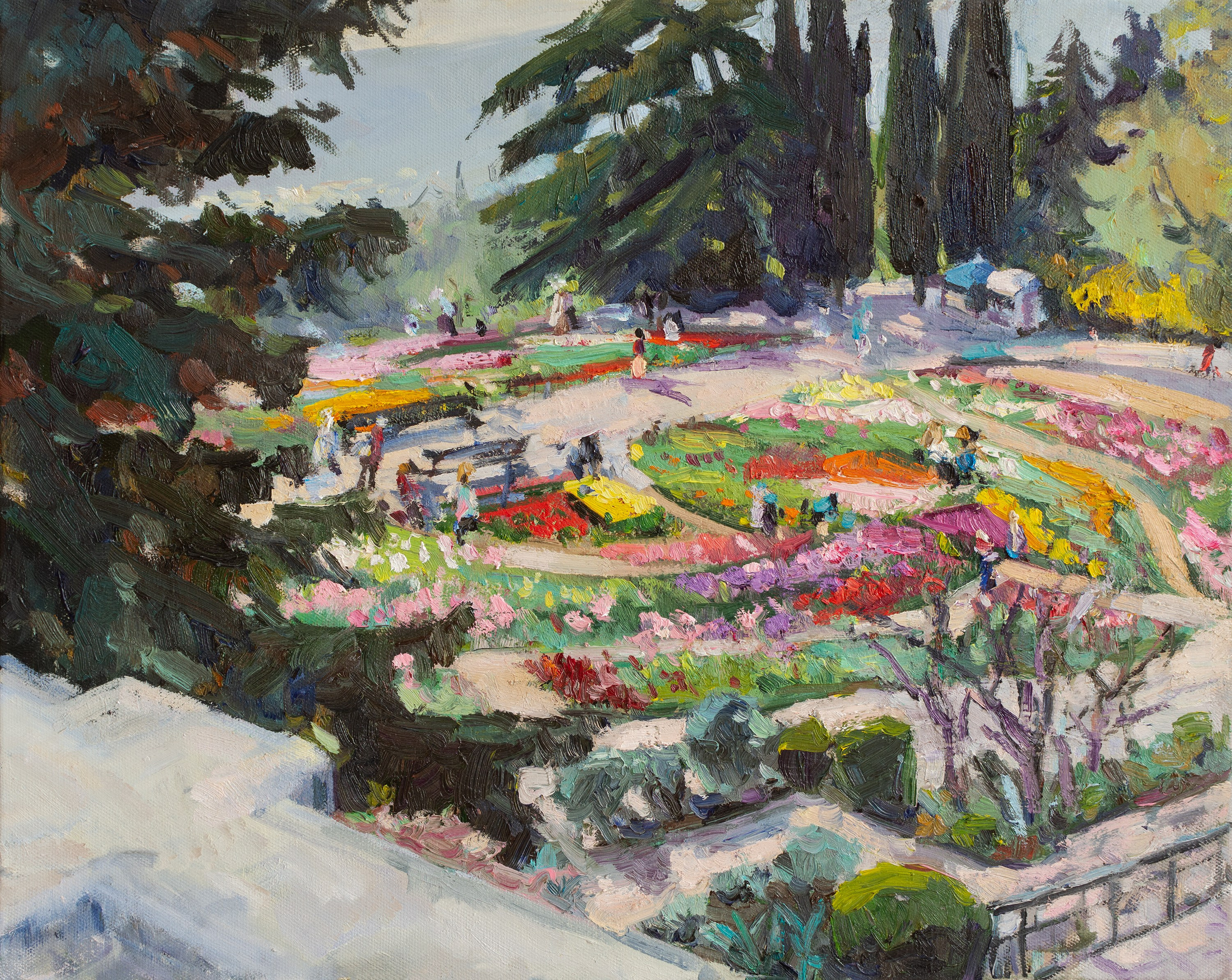 "Этюд. Парад тюльпанов. Ялта" холст, масло 40х50см, 2024