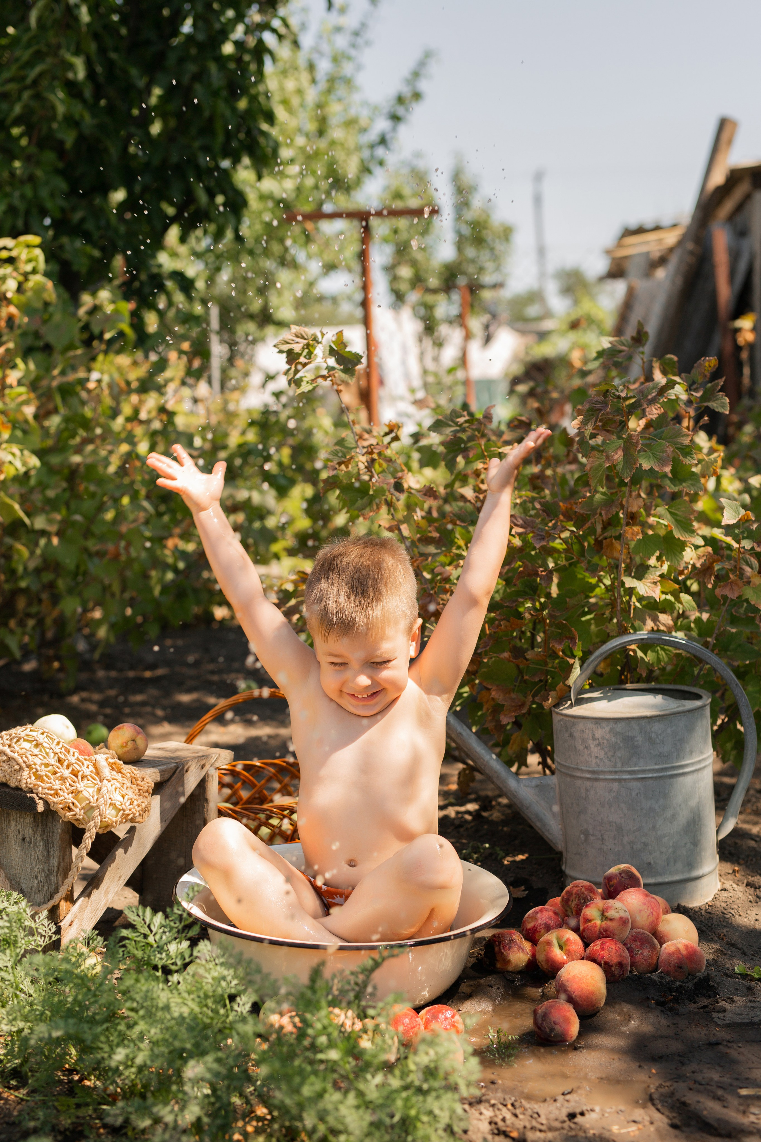 В огороде у бабушки. Семейный фотограф в Каневской Епифанова Ольга