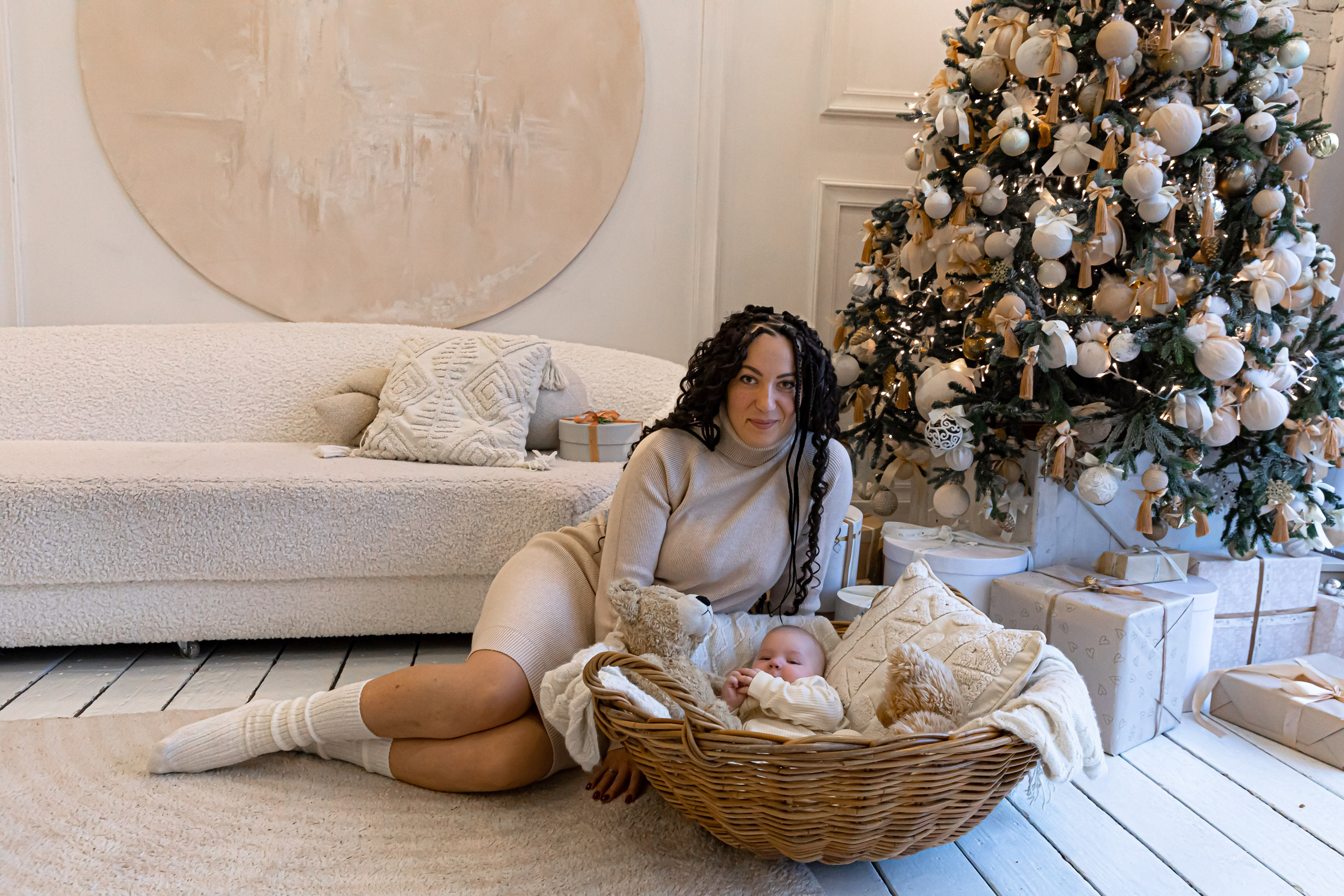 НОВЫЙ ГОД семейная фотосессия. ФОТОГРАФ РАДОСТИ Фотосессия в студии СПб. Портретный фотограф — Юрий Торлопов