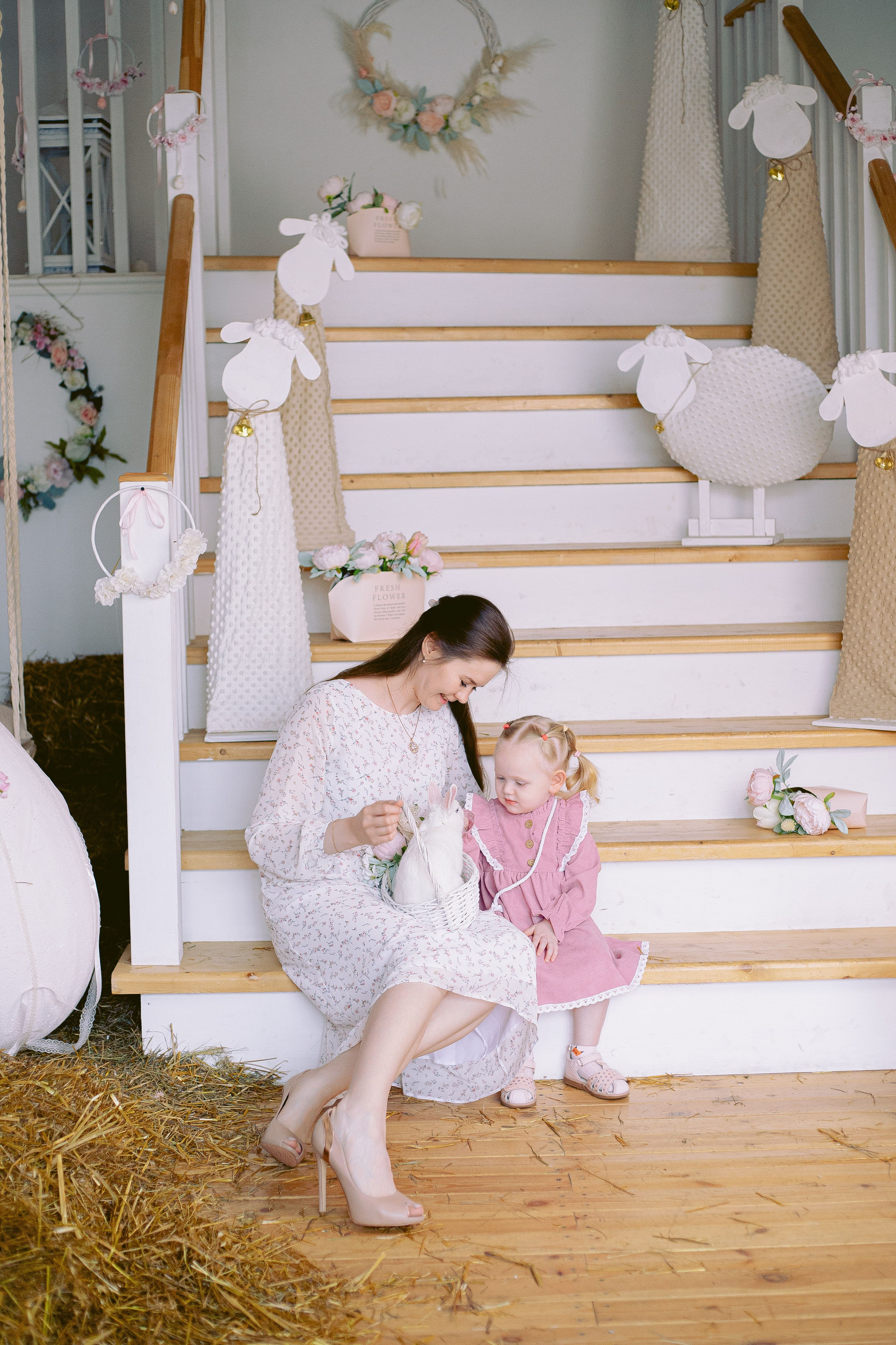 Пасхальная Фотосессия для Алисы с утятами и кроликом. Фотограф в Санкт-Петербурге, Анна Скворцова