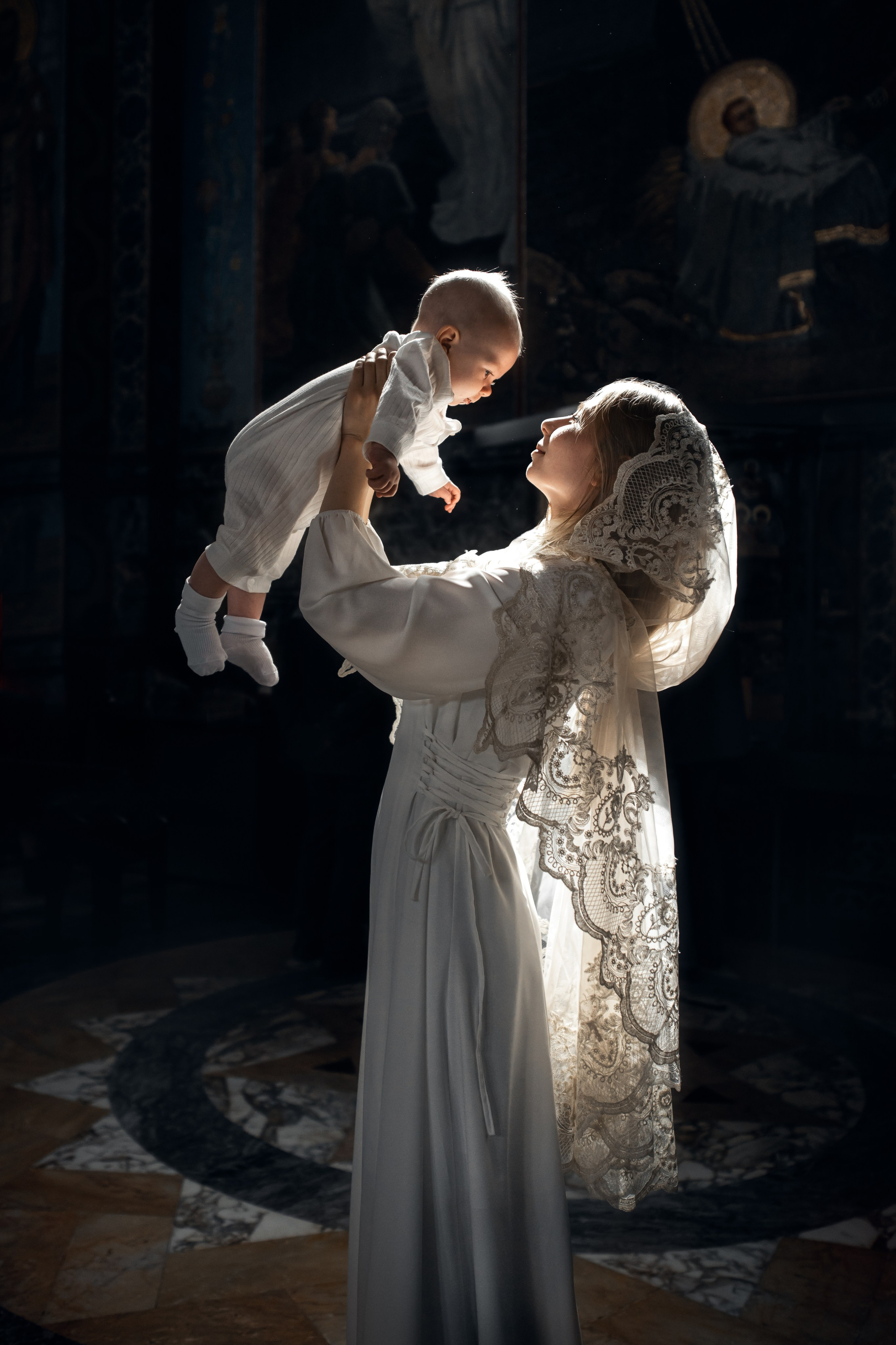 Таинство Крещения (постановочная съемка). Moscow_CPC