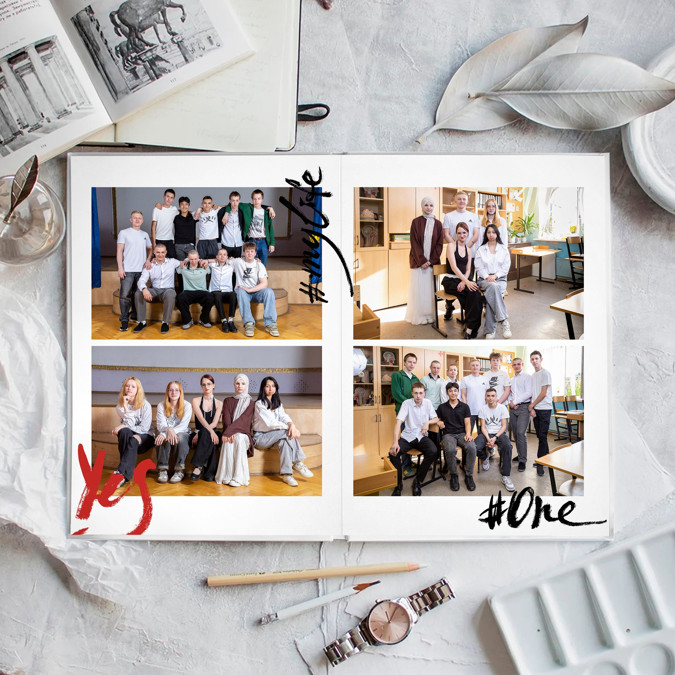 Школьные фотоальбомы Индивидуальный фотоальбом на 3 разворота. Детский Семейный Фотограф из Москвы Вуколова Наталья