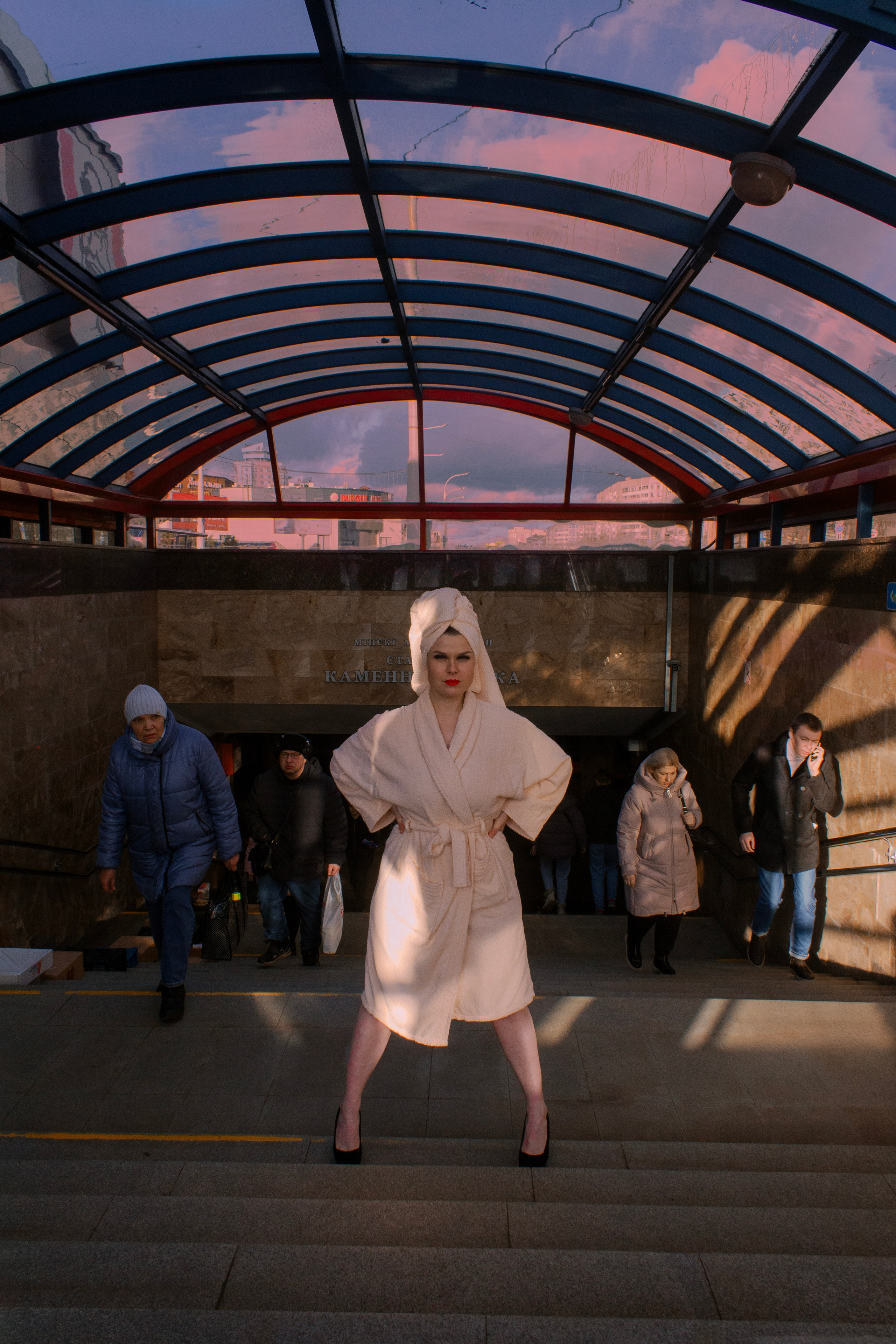 В городской солнечной ванне