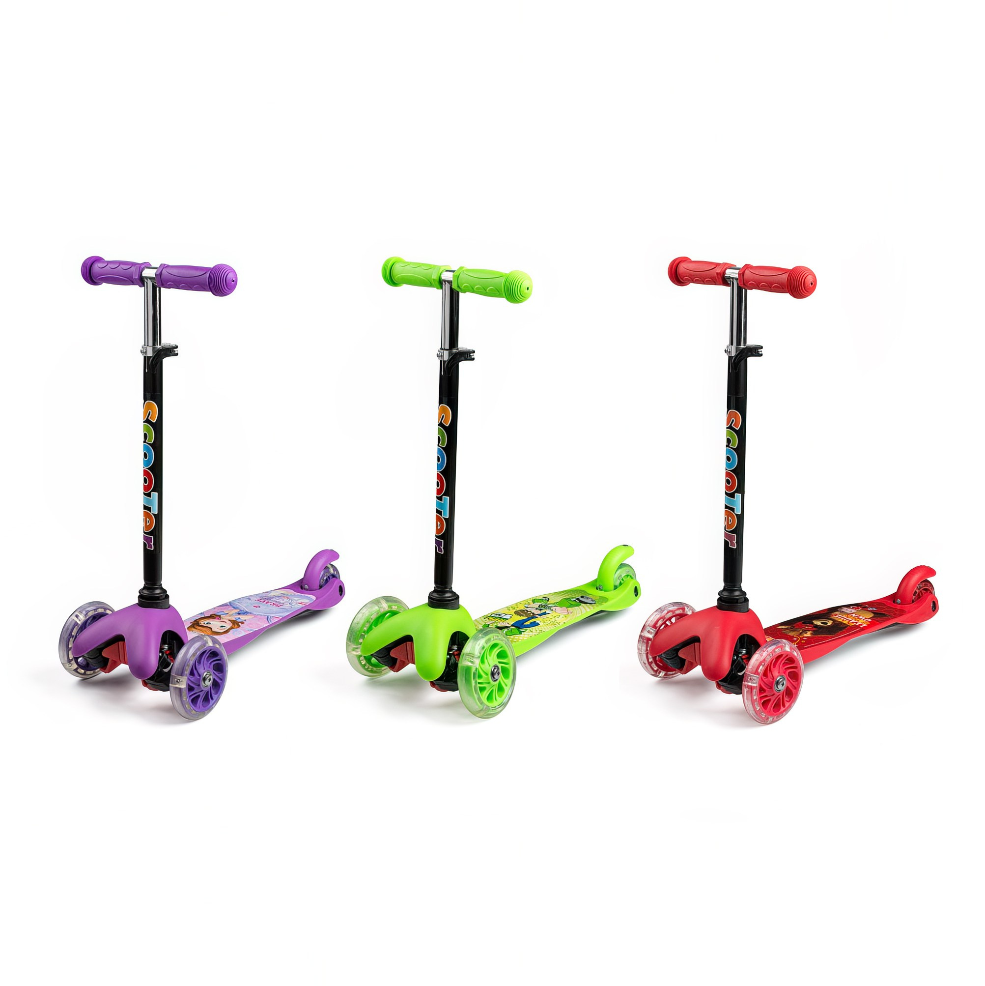 Детские самокаты трехколесные