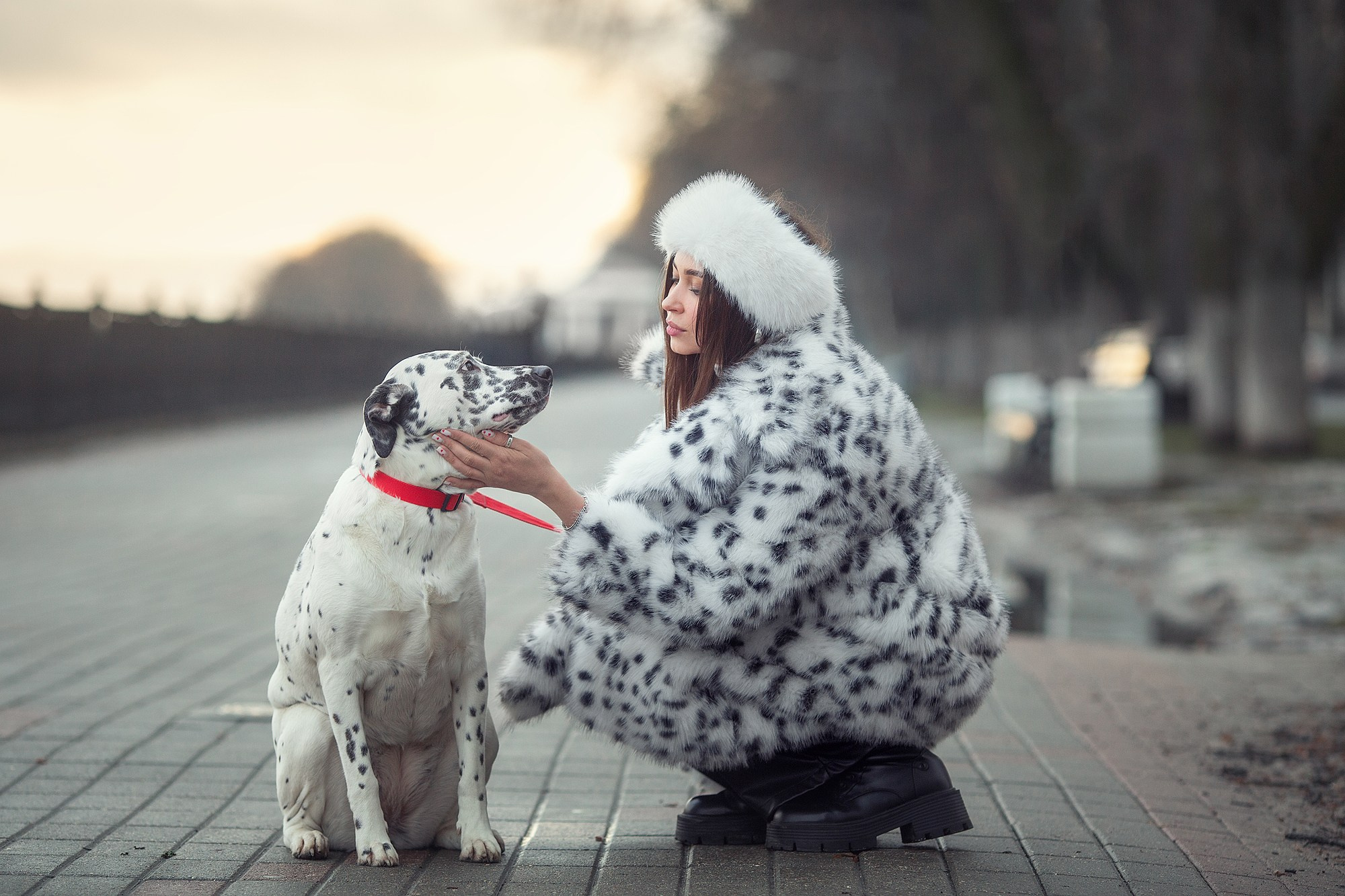 Красивая лав стори с четвероногим другом. Семейный фотограф Татьяна Надеждина | Москва, Московская область, Ярославль