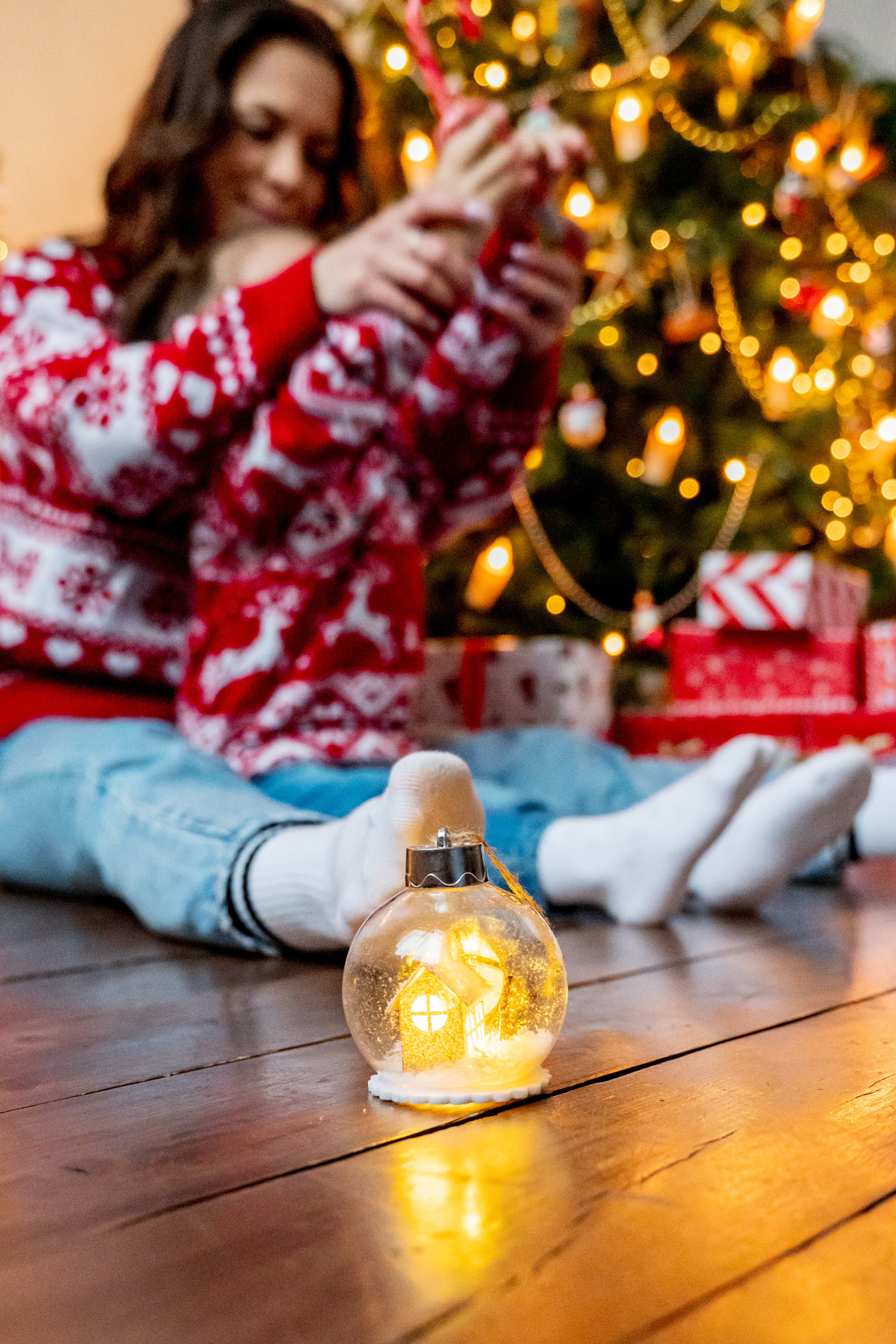 Новогодняя съёмка для мамы и дочки