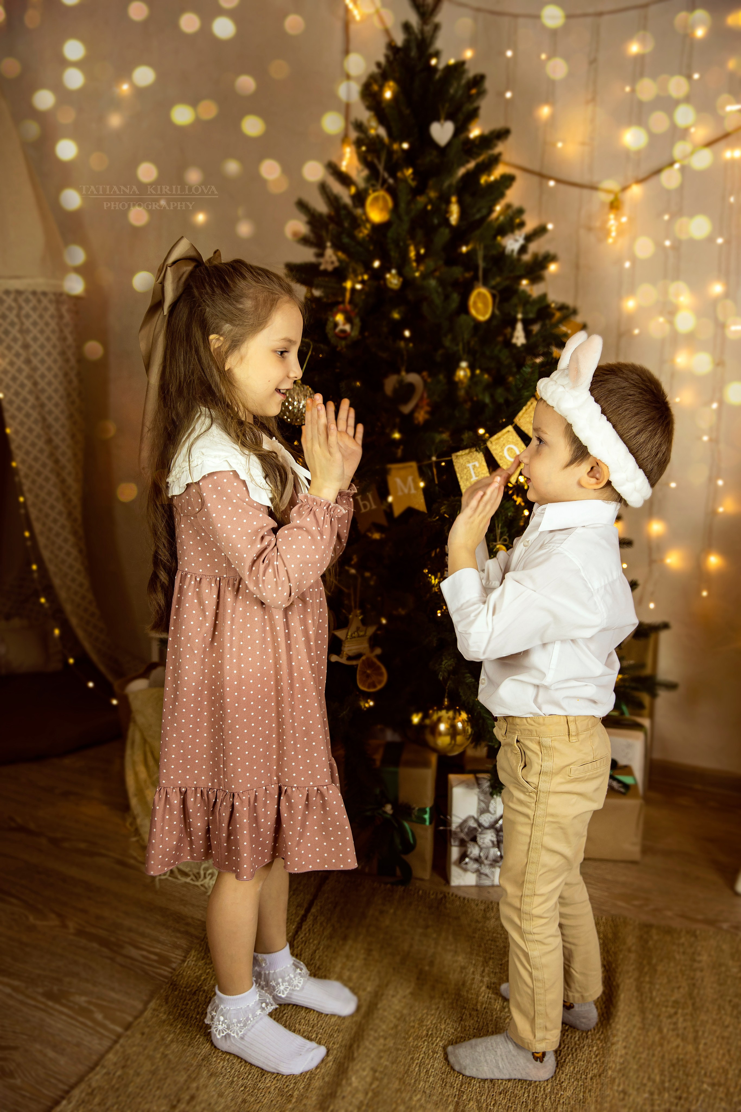 Новогодняя съемка для детей. Фотограф — Татьяна Кириллова, г. Санкт-Петербург