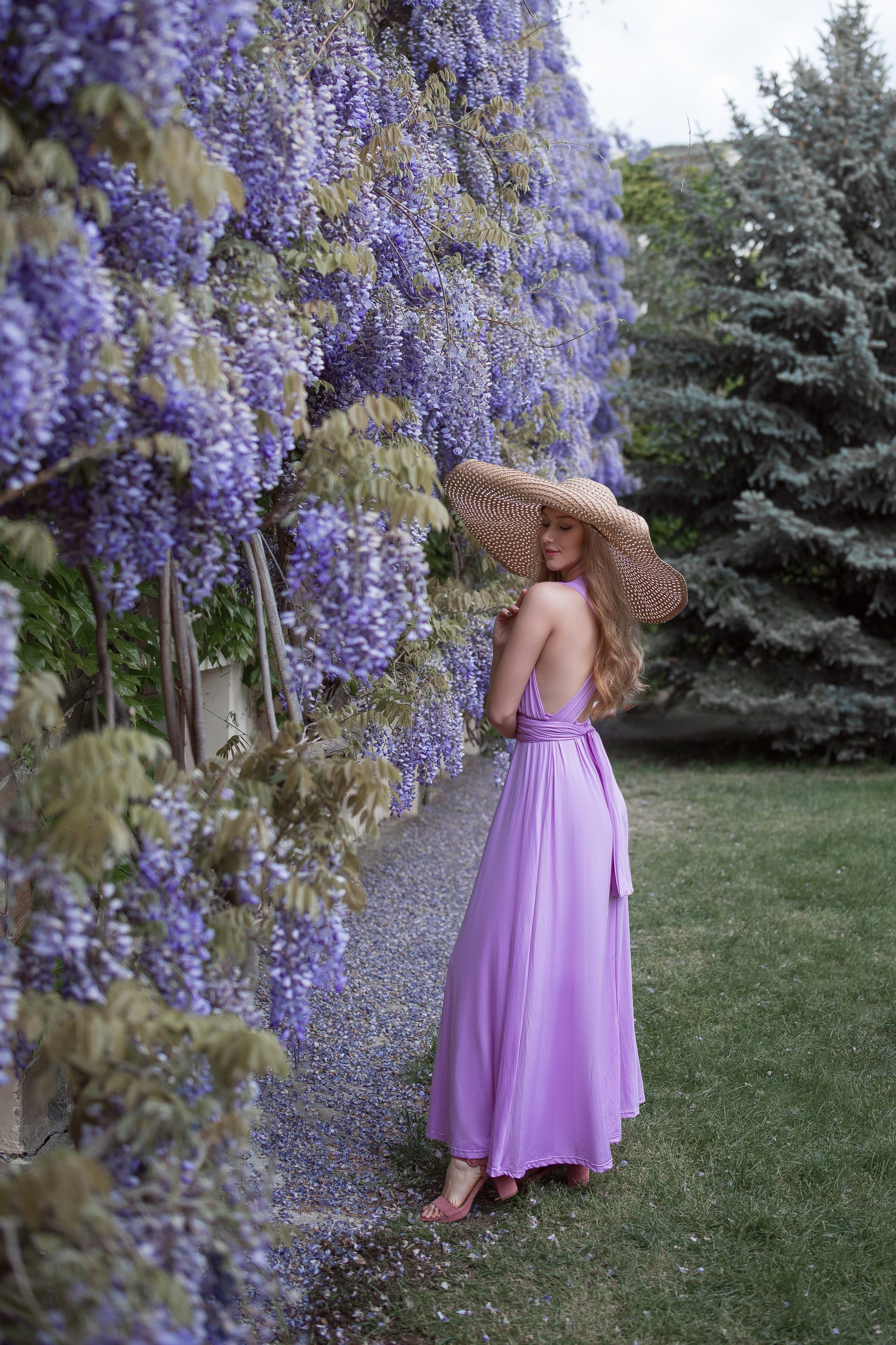 Платья для фотосессии в глицинии напрокат в Севастополе