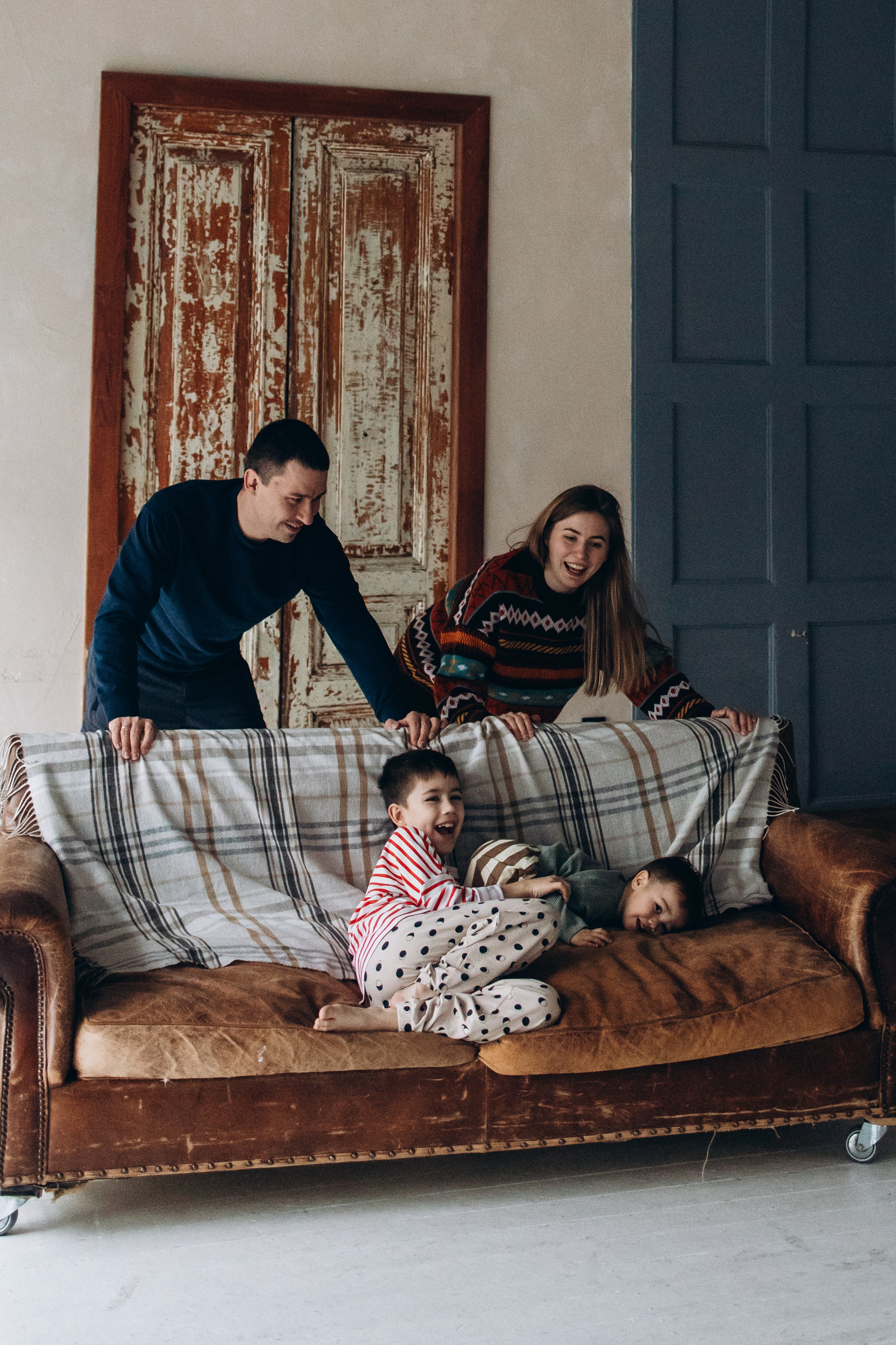 Оля, Андрей, Даня и Паша. Семейный фотограф в Москве Марина Петра