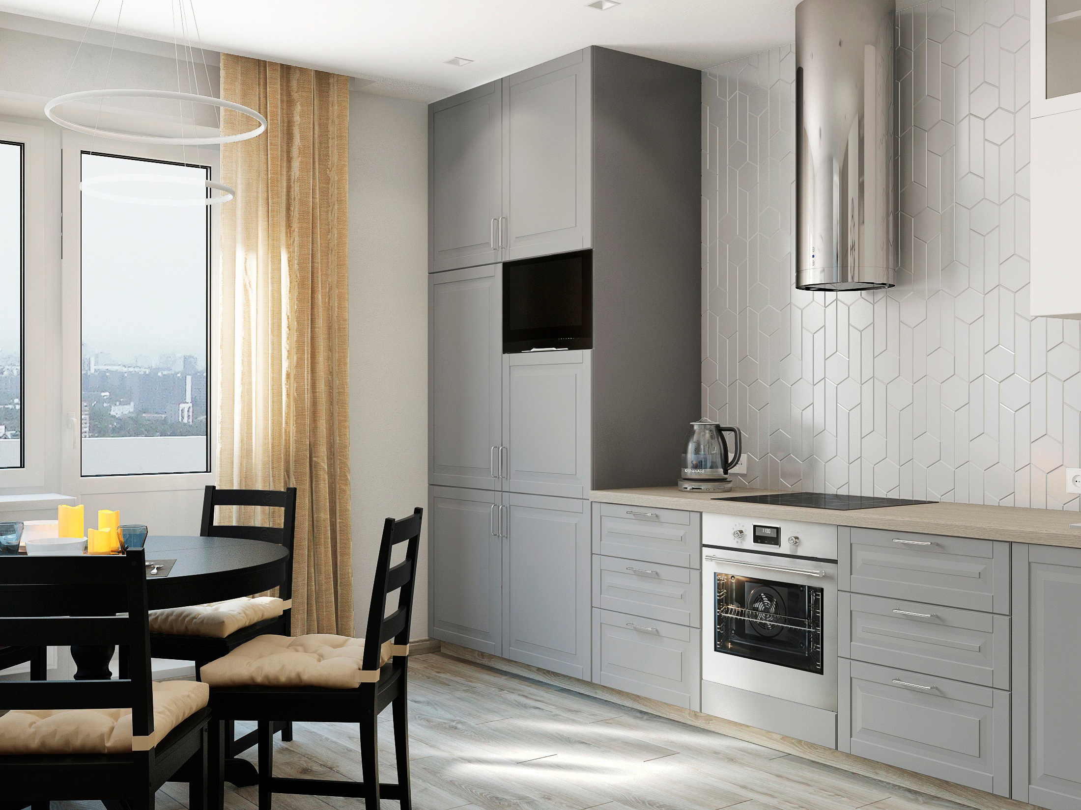 Трехкомнатная квартира в скандинавском стиле. Студия Дизайна интерьера Tsvetdesign. Дизайнер в Санкт-Петербурге