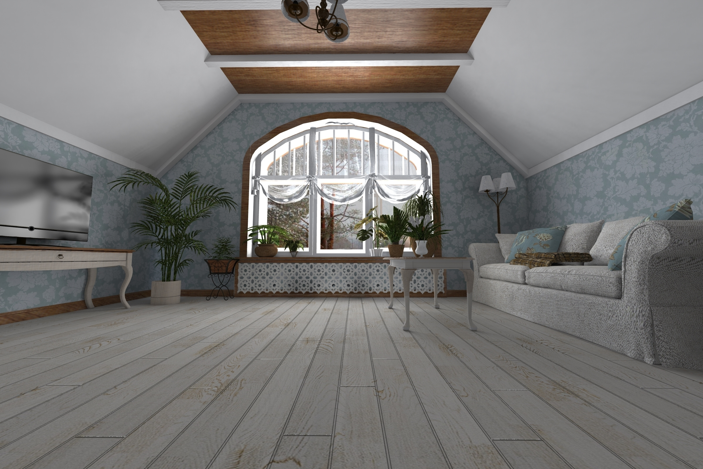 Дом в п.Мендсары. 2 этажа. Прованс. Студия Дизайна интерьера Tsvetdesign. Дизайнер в Санкт-Петербурге