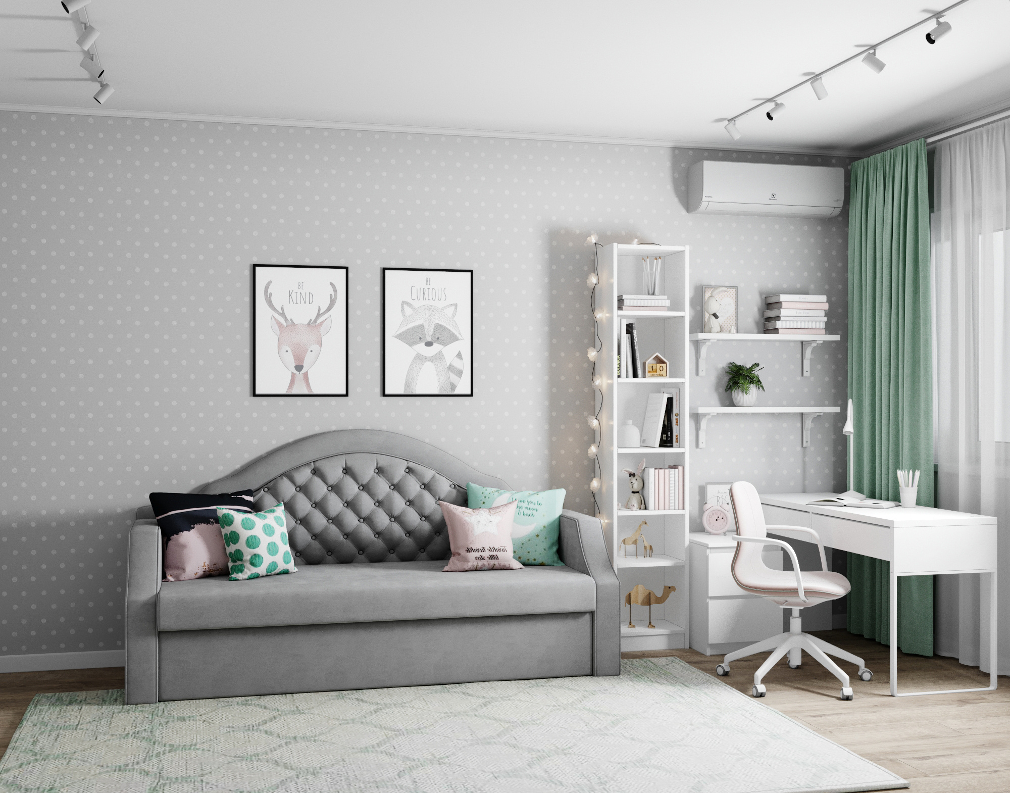 Двухкомнатная квартира 60 м.кв, Москва. Студия Дизайна интерьера Tsvetdesign. Дизайнер в Санкт-Петербурге