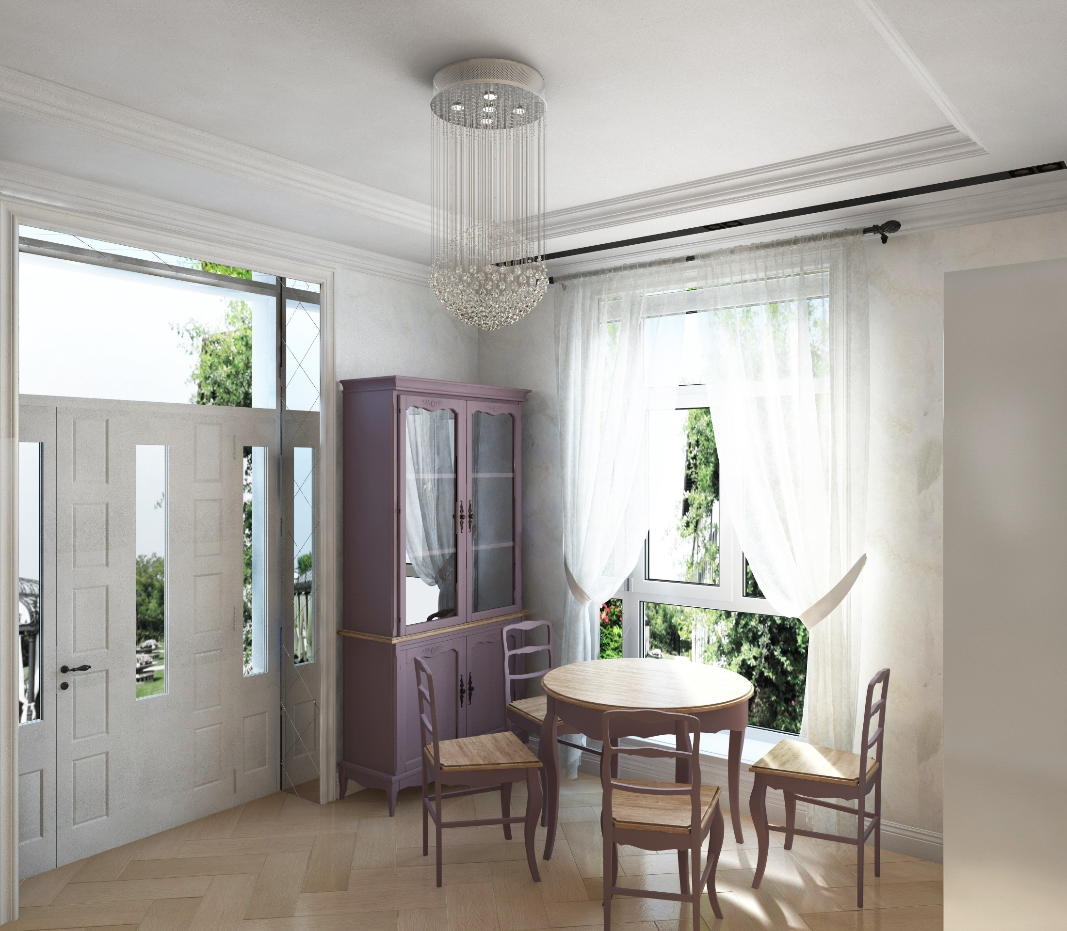 Двухэтажный дом в д. Горки, 200 м. кв. Неоклассика. Студия Дизайна интерьера Tsvetdesign. Дизайнер в Санкт-Петербурге