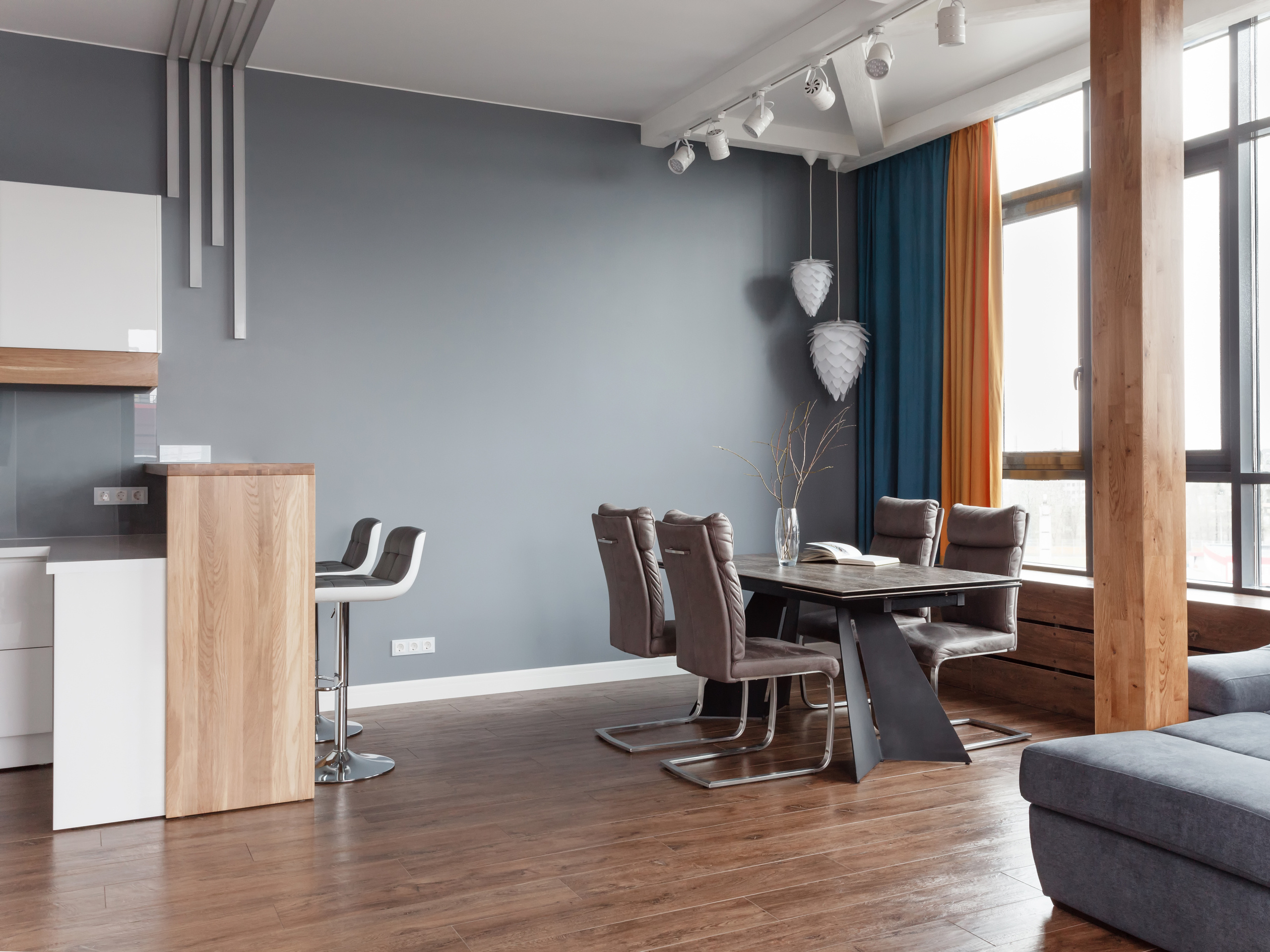 2й этаж пентхауса. Модерн. 138 м. кв. Студия Дизайна интерьера Tsvetdesign. Дизайнер в Санкт-Петербурге