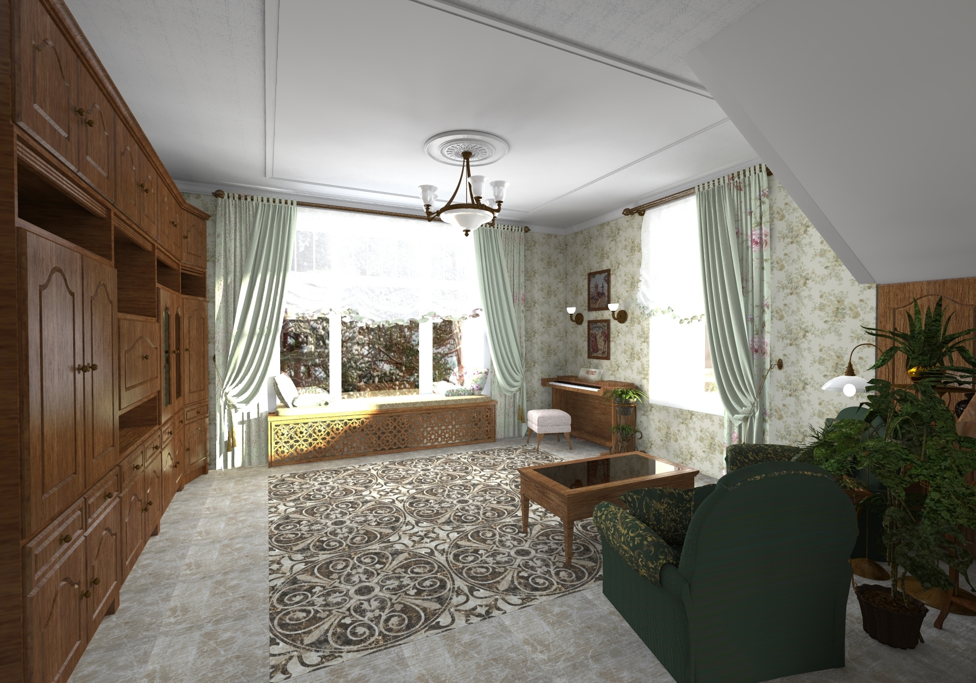 Дом в п.Мендсары. 2 этажа. Прованс. Студия Дизайна интерьера Tsvetdesign. Дизайнер в Санкт-Петербурге