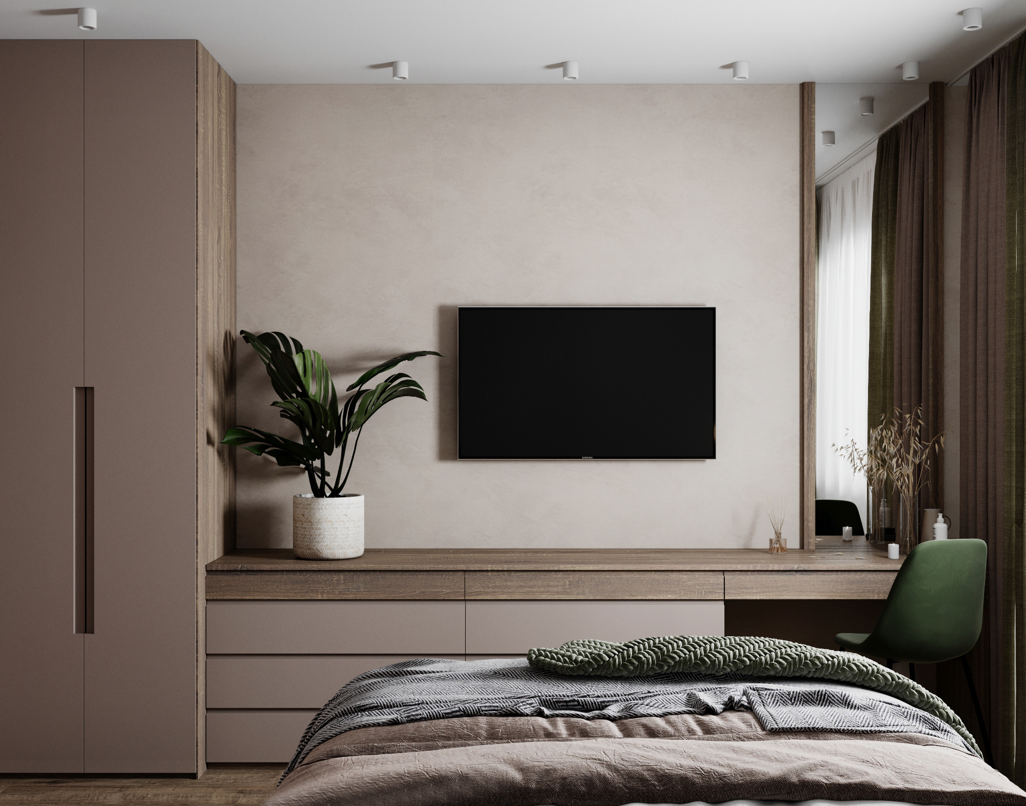 Двухкомнатная квартира 60 м.кв, Москва. Студия Дизайна интерьера Tsvetdesign. Дизайнер в Санкт-Петербурге