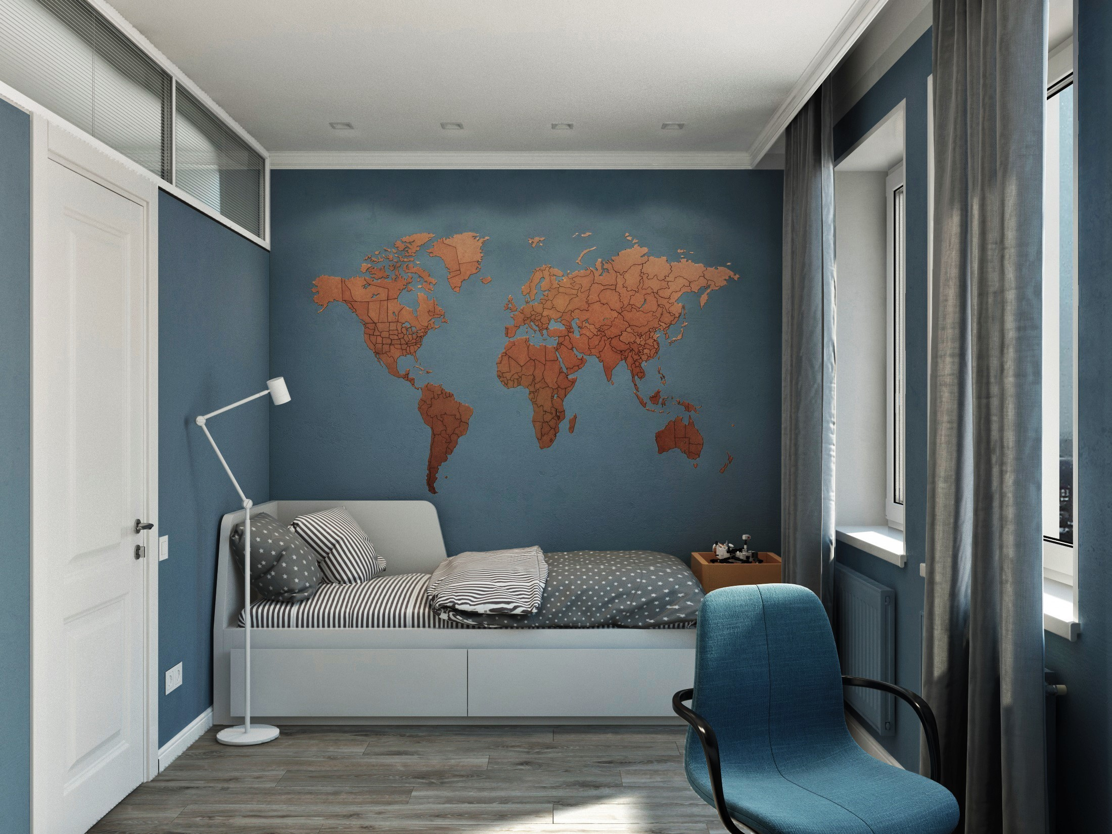 Трехкомнатная квартира в скандинавском стиле. Студия Дизайна интерьера Tsvetdesign. Дизайнер в Санкт-Петербурге