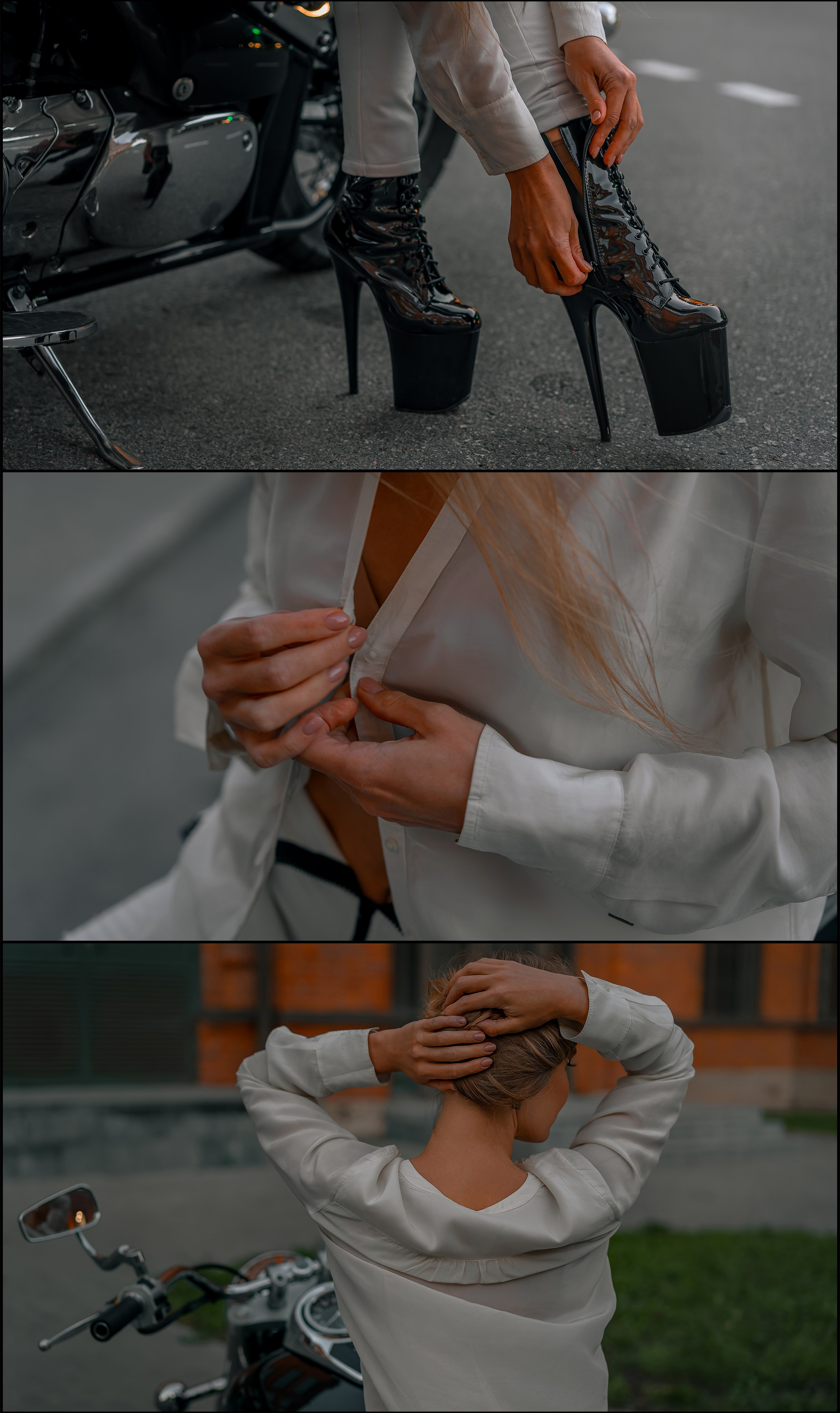 Уличная фотосессия с мотоциклом. Юля Дэй • Фотограф, Санкт-Петербург