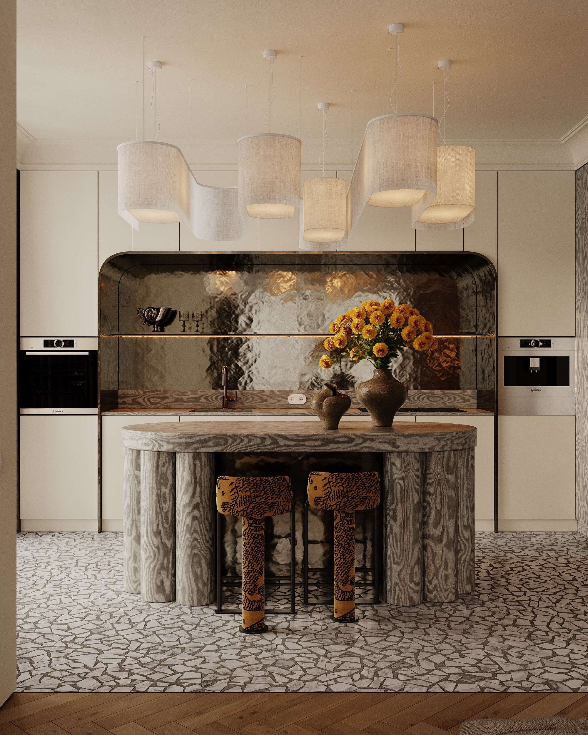 SOFT MINIMAL APARTMENT. Interior 3D visualizer Liya Iskevich