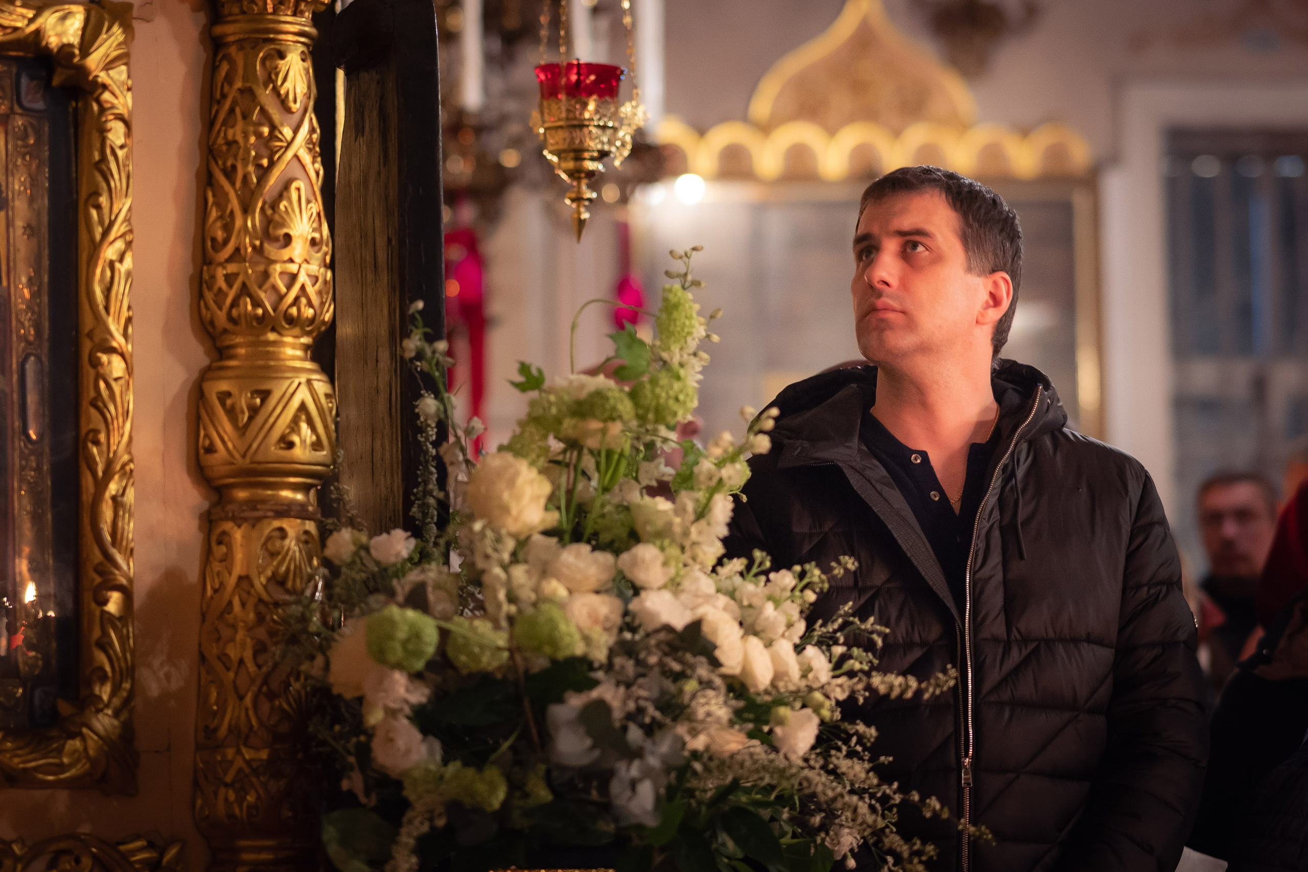 Богородский храм. Пасха. Полунощница, Божественная литургия. Антон и Татьяна Денисенко — В храме