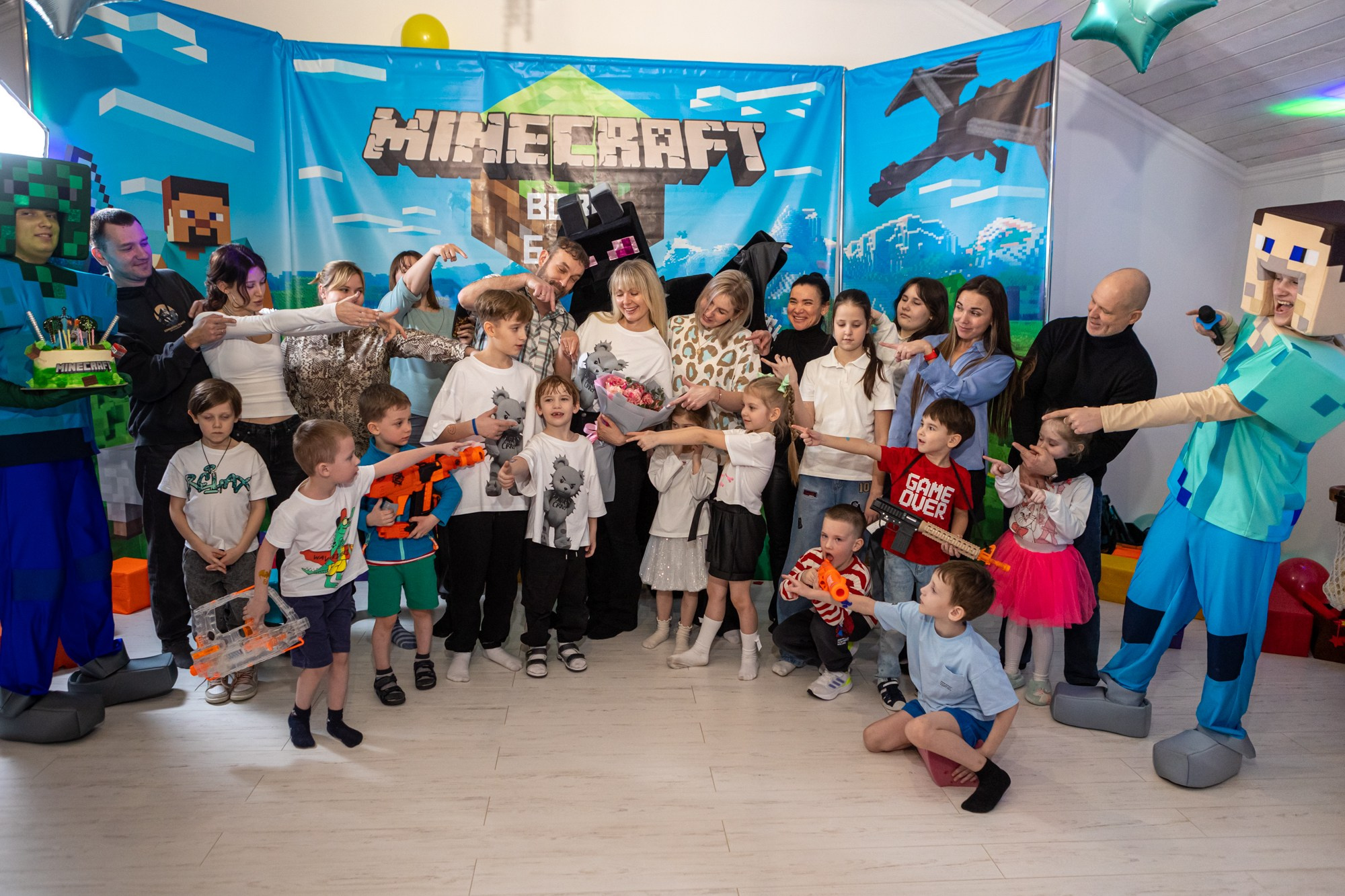 День Рождения Вовы в стиле майкрафт. Фотограф в Оренбурге. Профессиональный фотограф