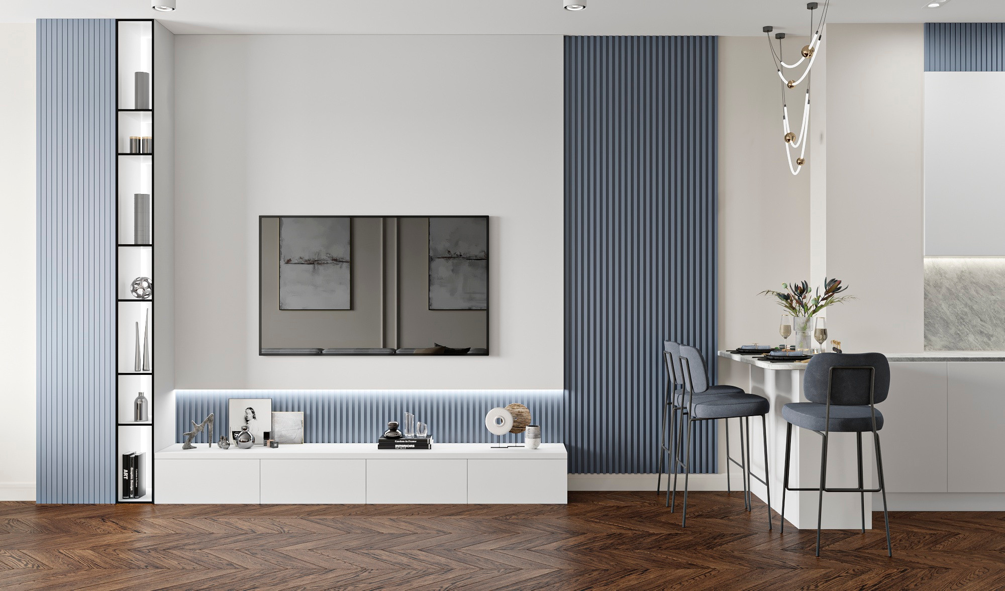 ЭРИСТРАВИ 2 (ТБИЛИСИ) 58 КВ.М. Irina Balykina — Interior 3D Visualisation