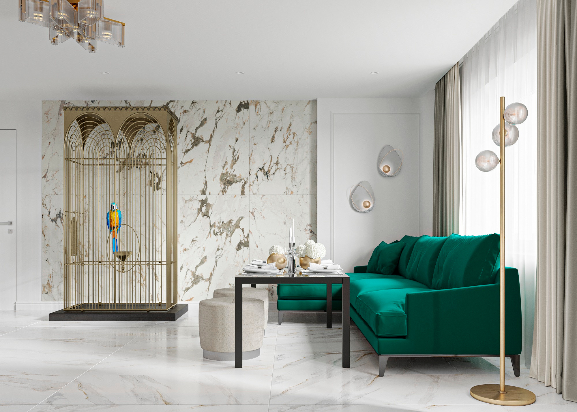 Г. ОРЕХОВО — ЗУЕВО 126 КВ.М. Irina Balykina — Interior 3D Visualisation