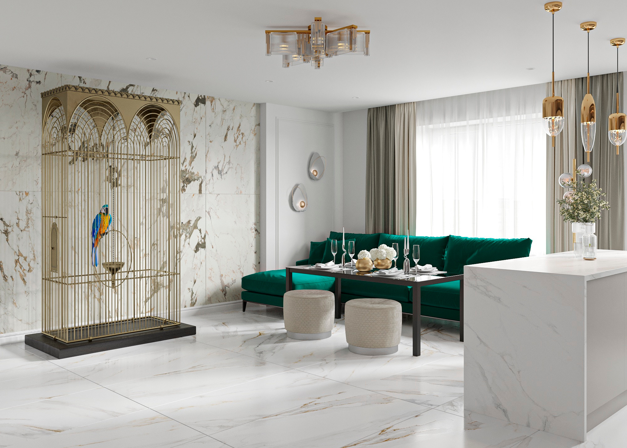 Г. ОРЕХОВО — ЗУЕВО 126 КВ.М. Irina Balykina — Interior 3D Visualisation