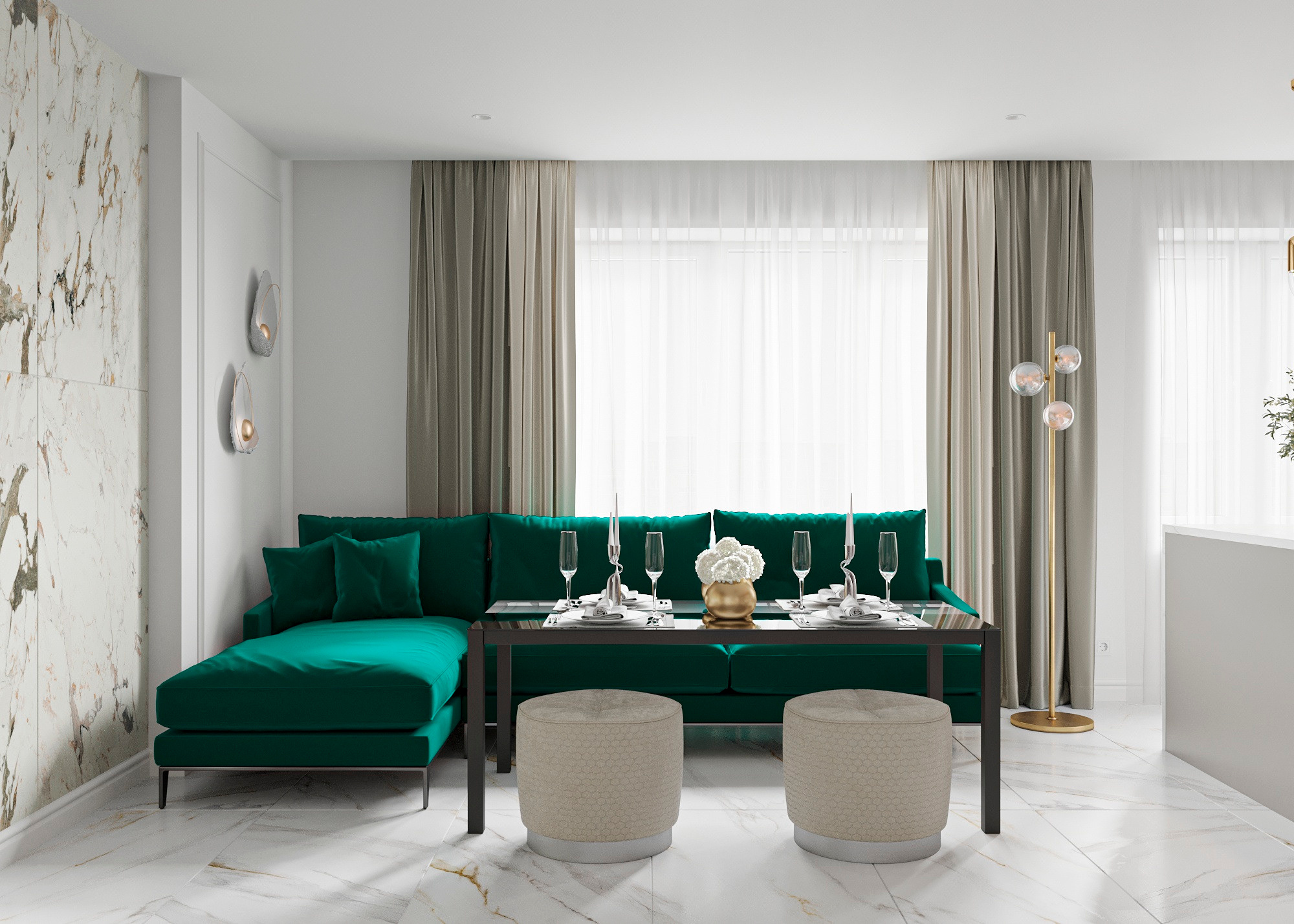 Г. ОРЕХОВО — ЗУЕВО 126 КВ.М. Irina Balykina — Interior 3D Visualisation