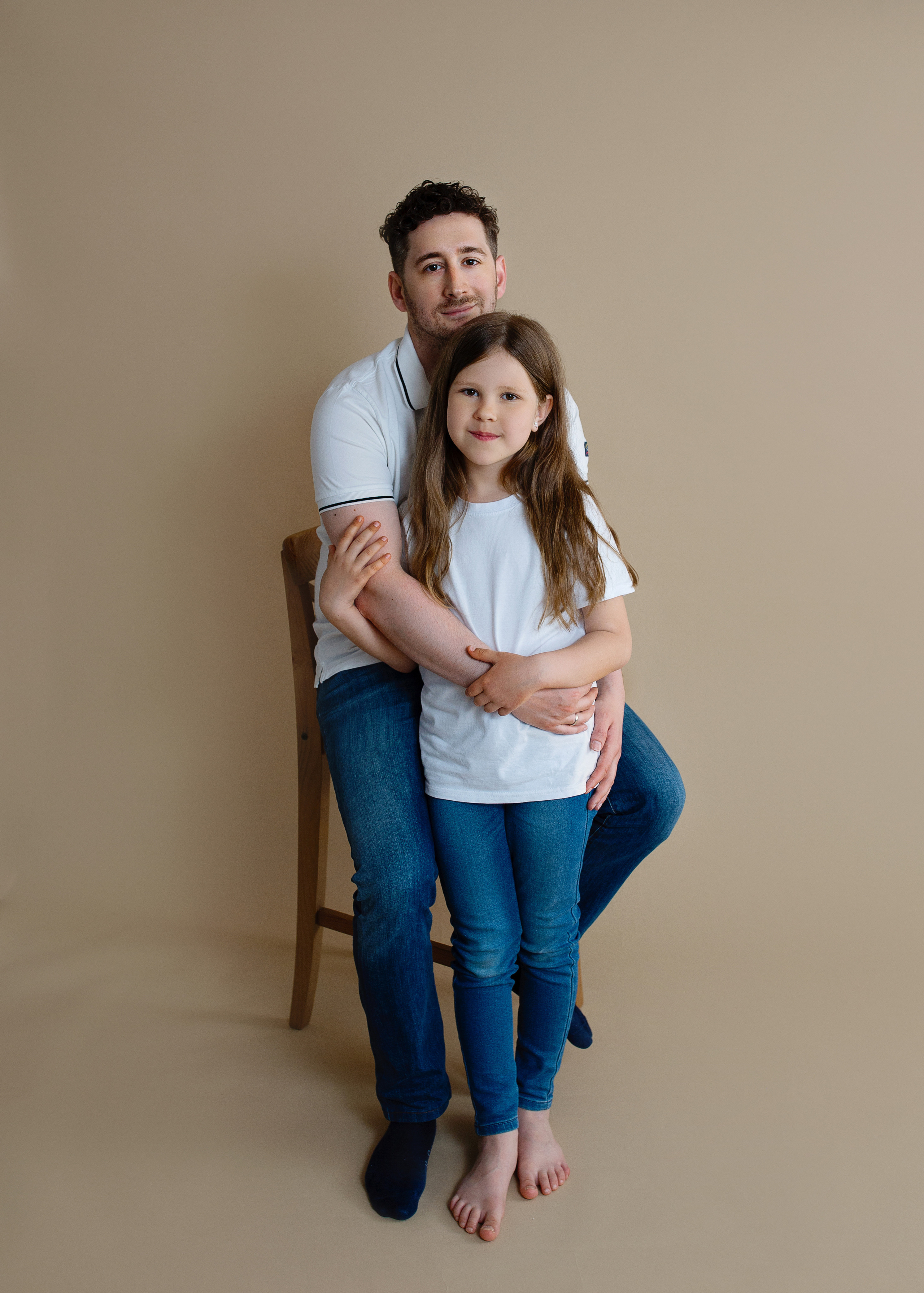 Семейная съёмка на фоне