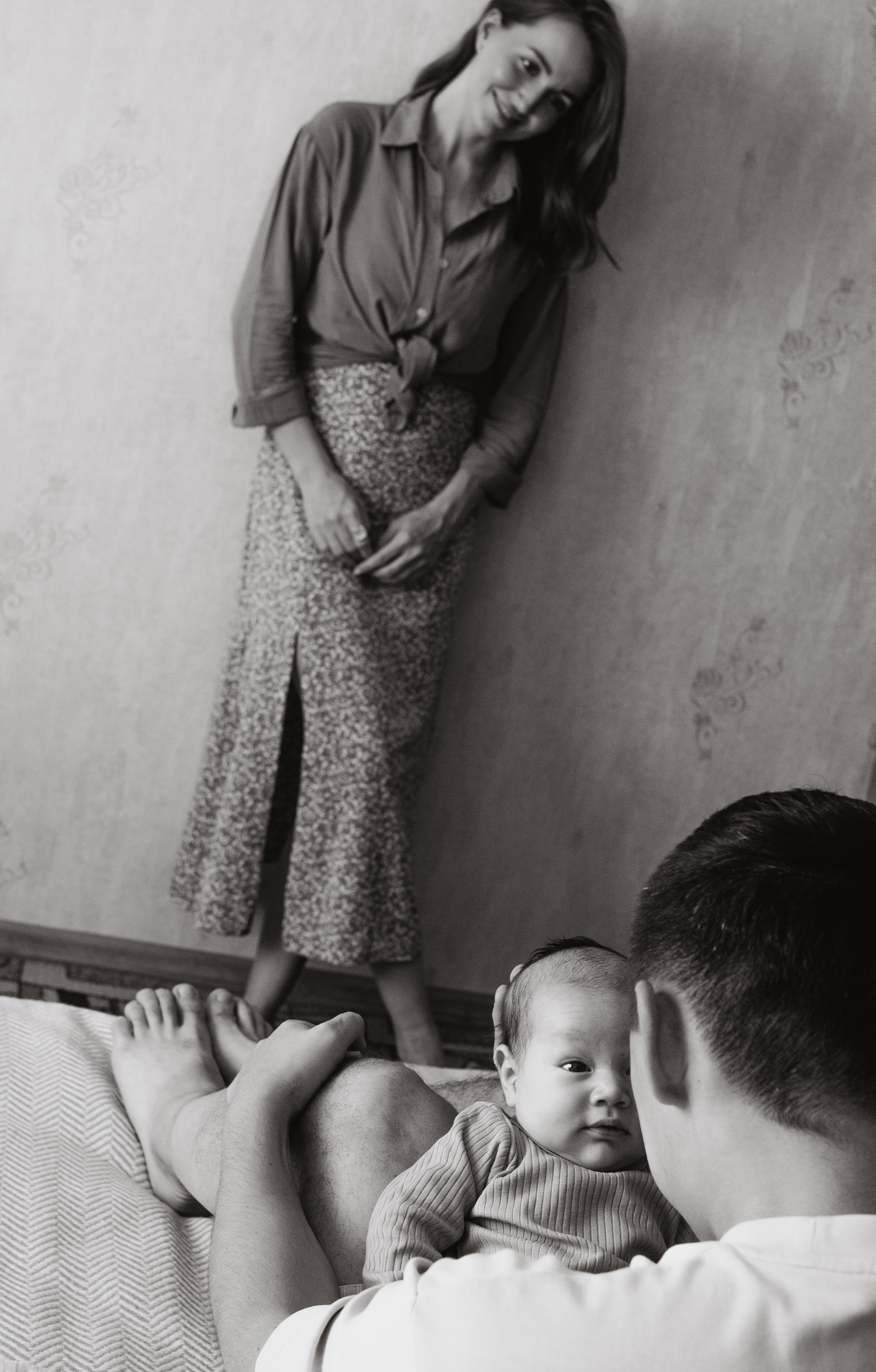 Домашняя фотосессия вчетвером. Семейный, ньюборн фотограф, фотограф на роды в Москве, Виктория Тюльдюкова