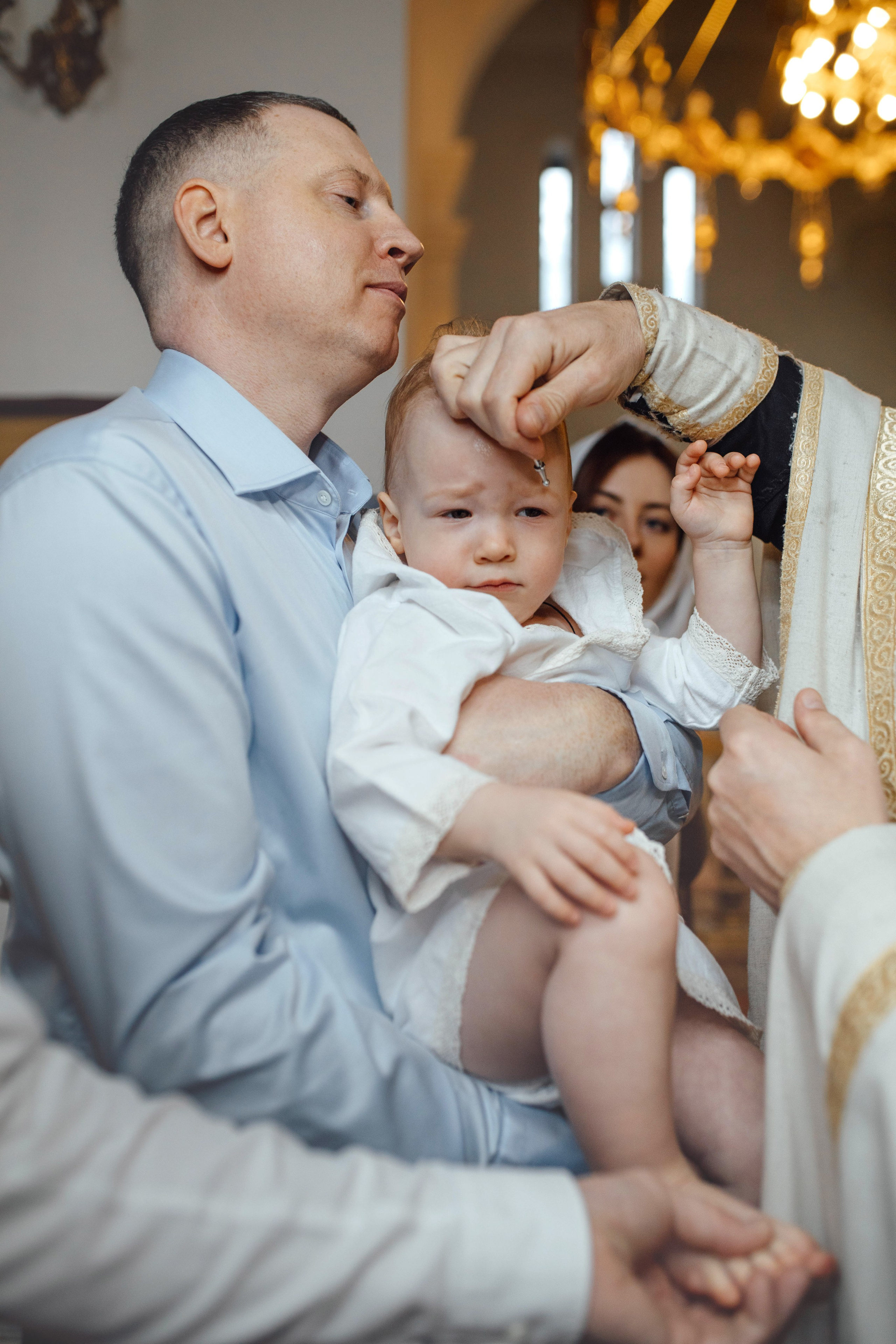 Таинство крещения Льва, храм Вознесения Господня, Ждановичи, февраль 2025