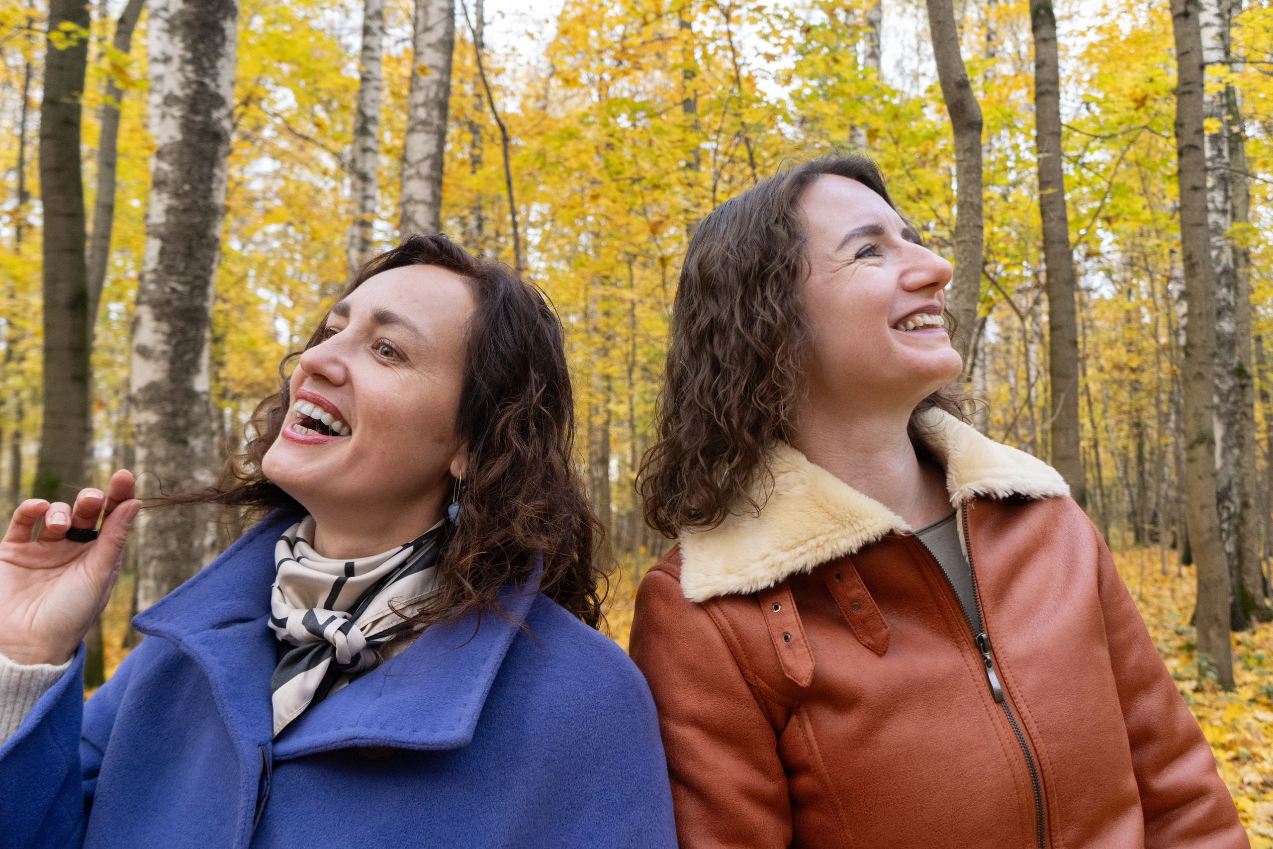 Due amiche, autumn, fall, foliage, photoshooting al parco