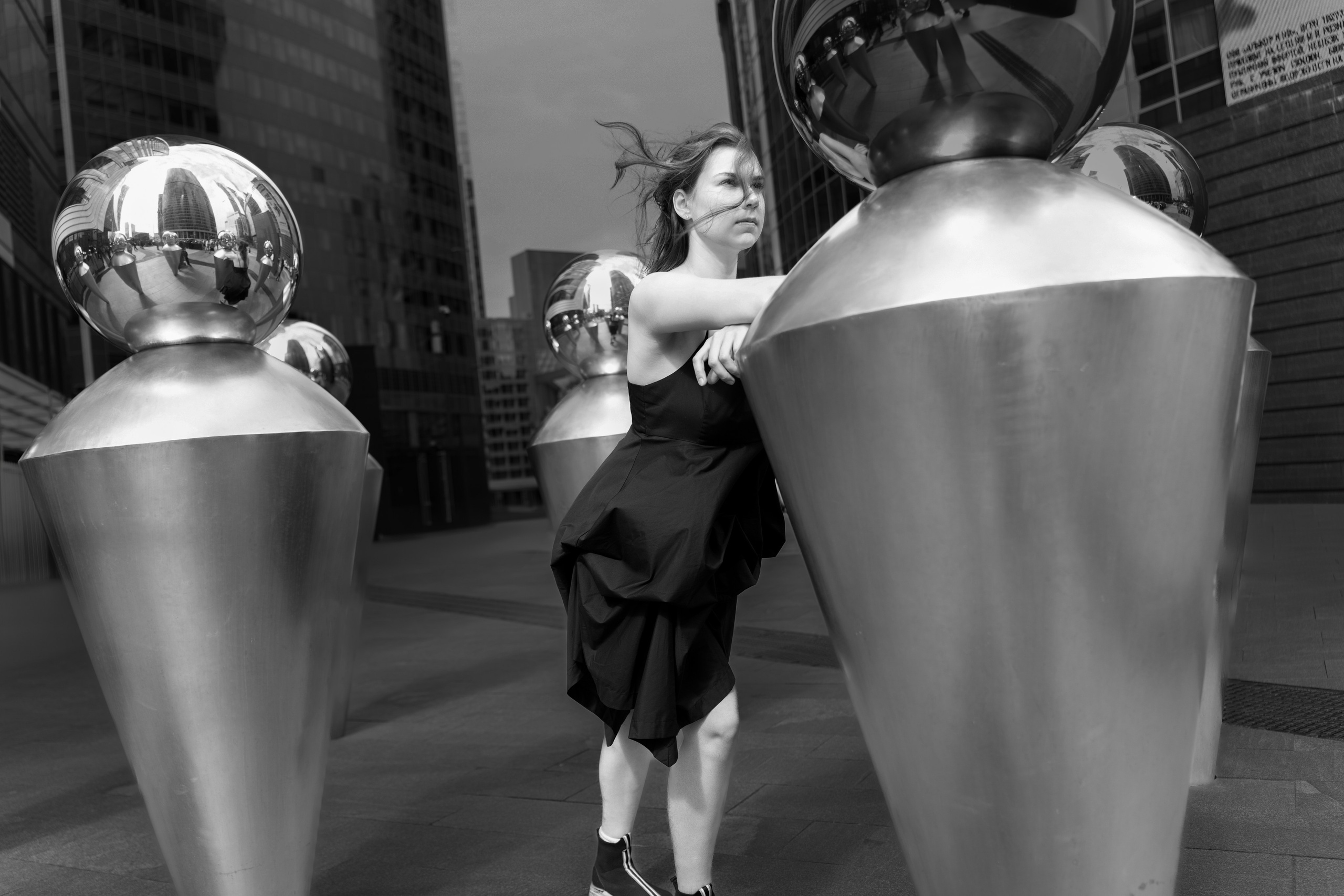 Фэшн  фото девушки в Москва-Сити 