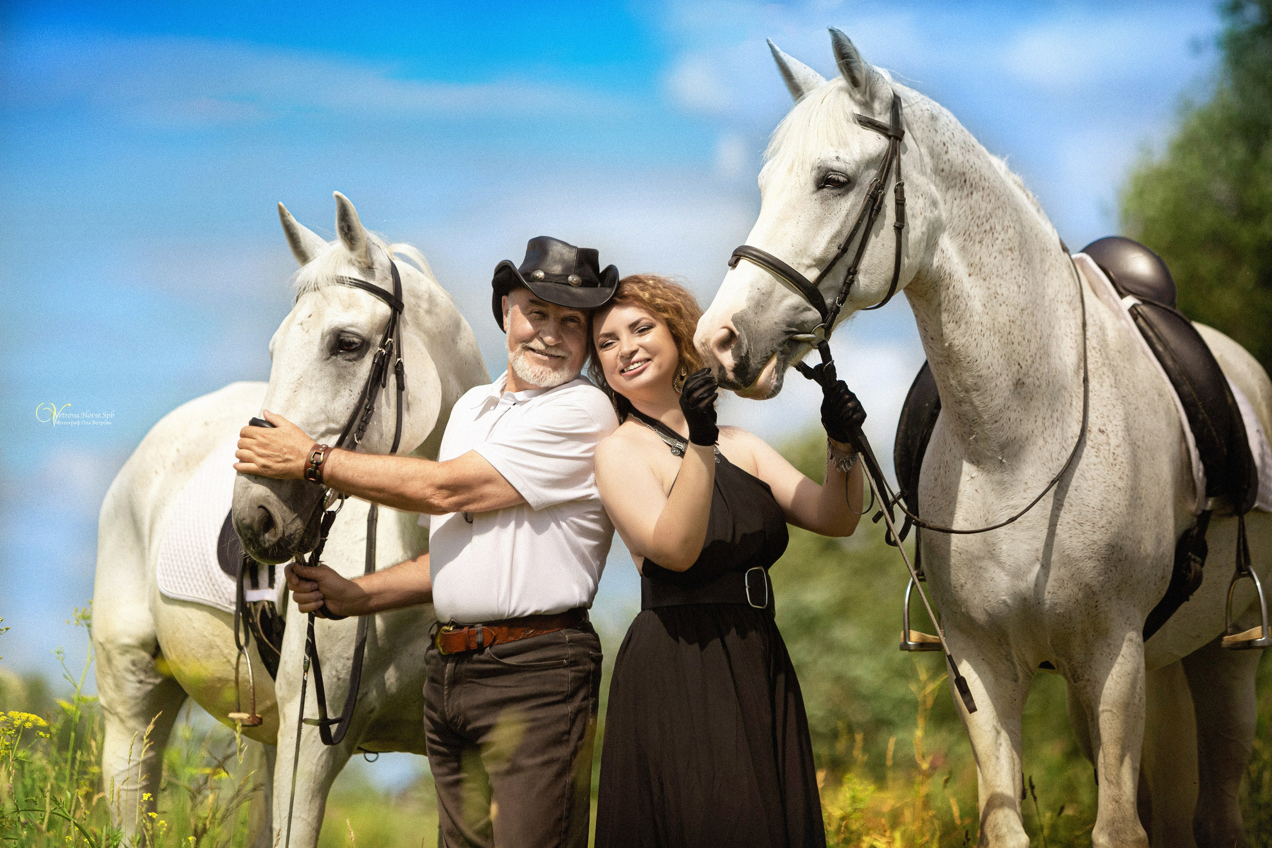 Фотосессии с лошадьми летом. Фотограф женский и мужской портрет Санкт-Петербург
