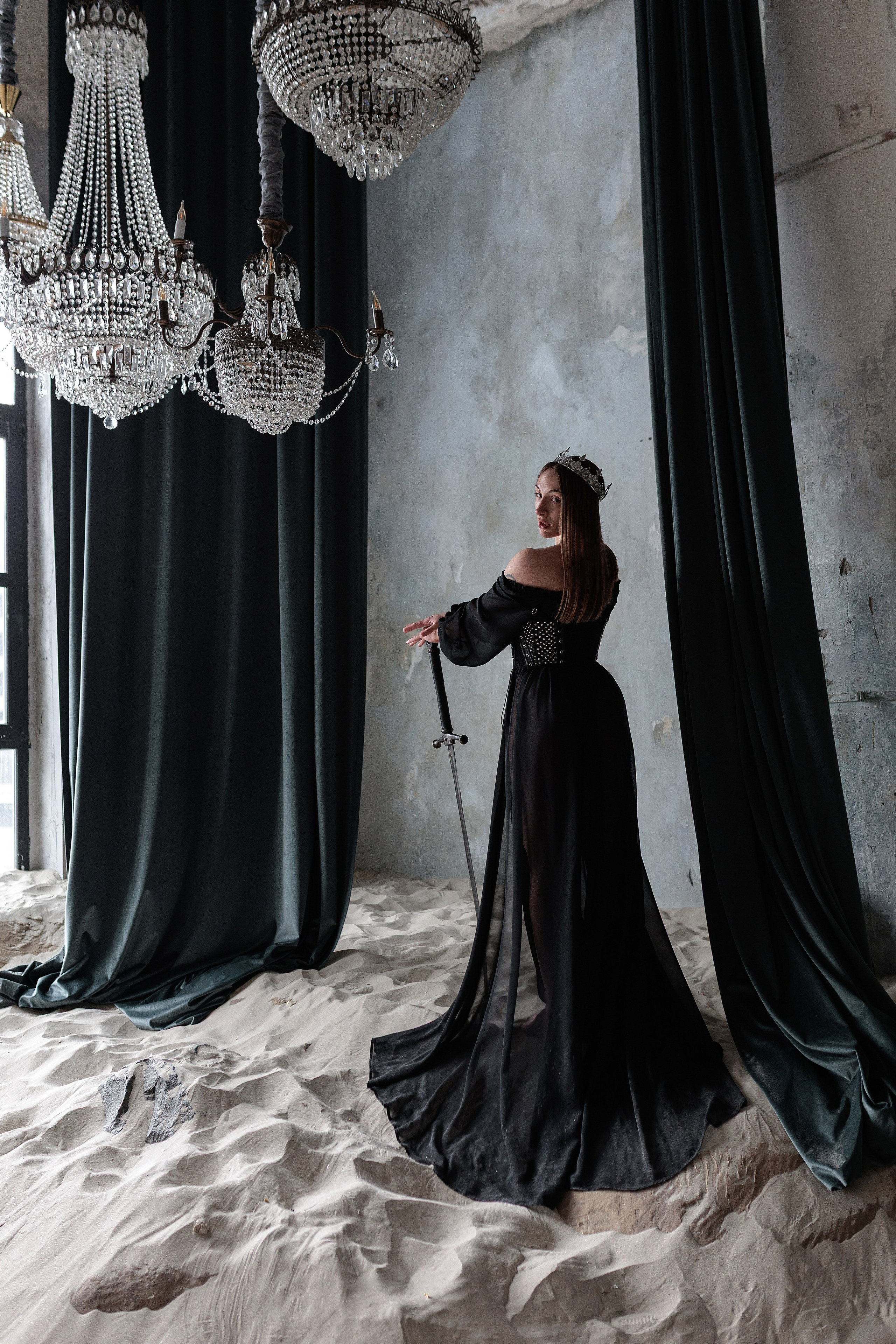 Платье 'Luna' черное. Лиза Бродская — фотограф в Москве