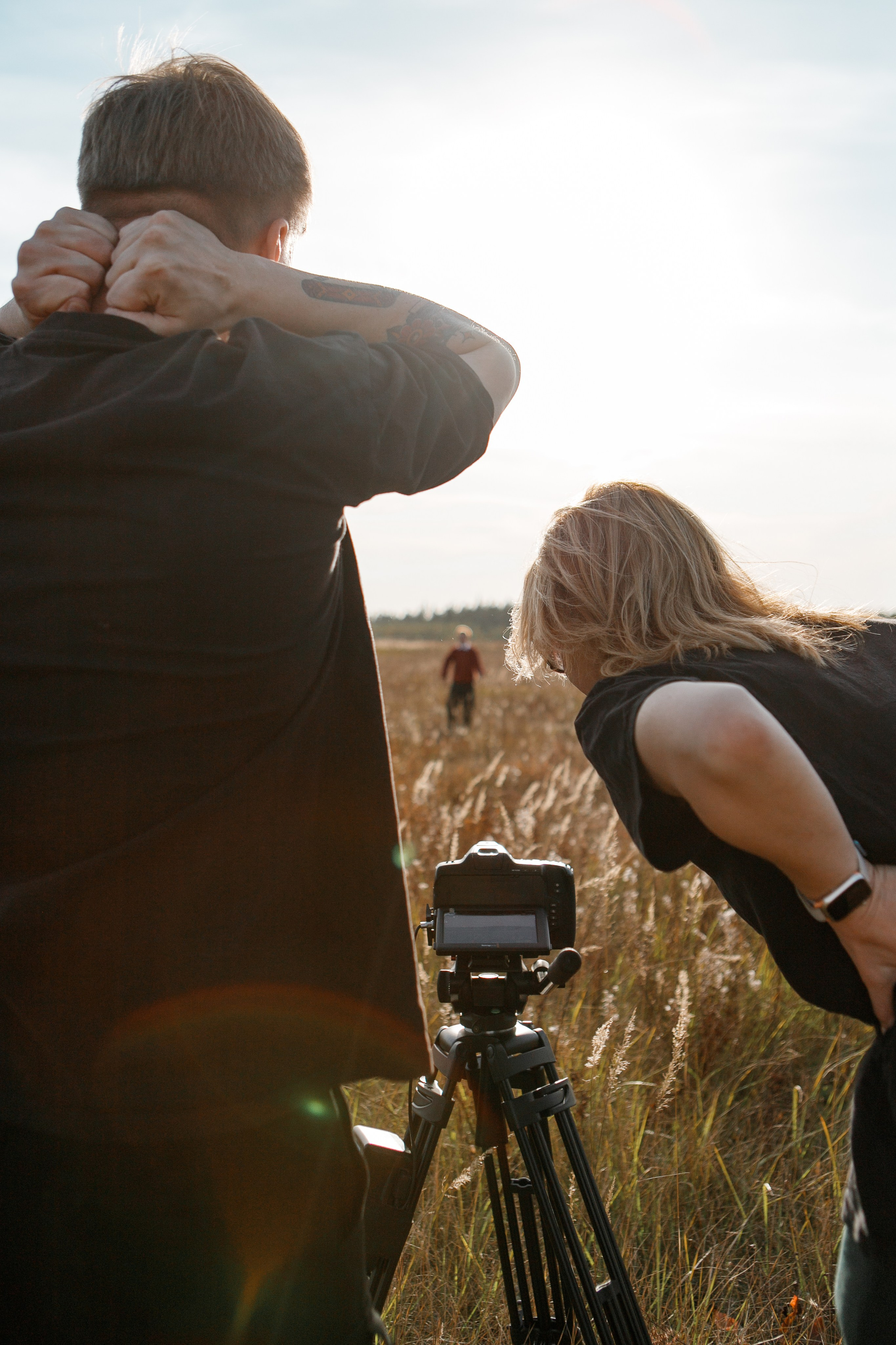 Backstage. Съемка клипа в поле. Фотограф Анастасия Кулешова