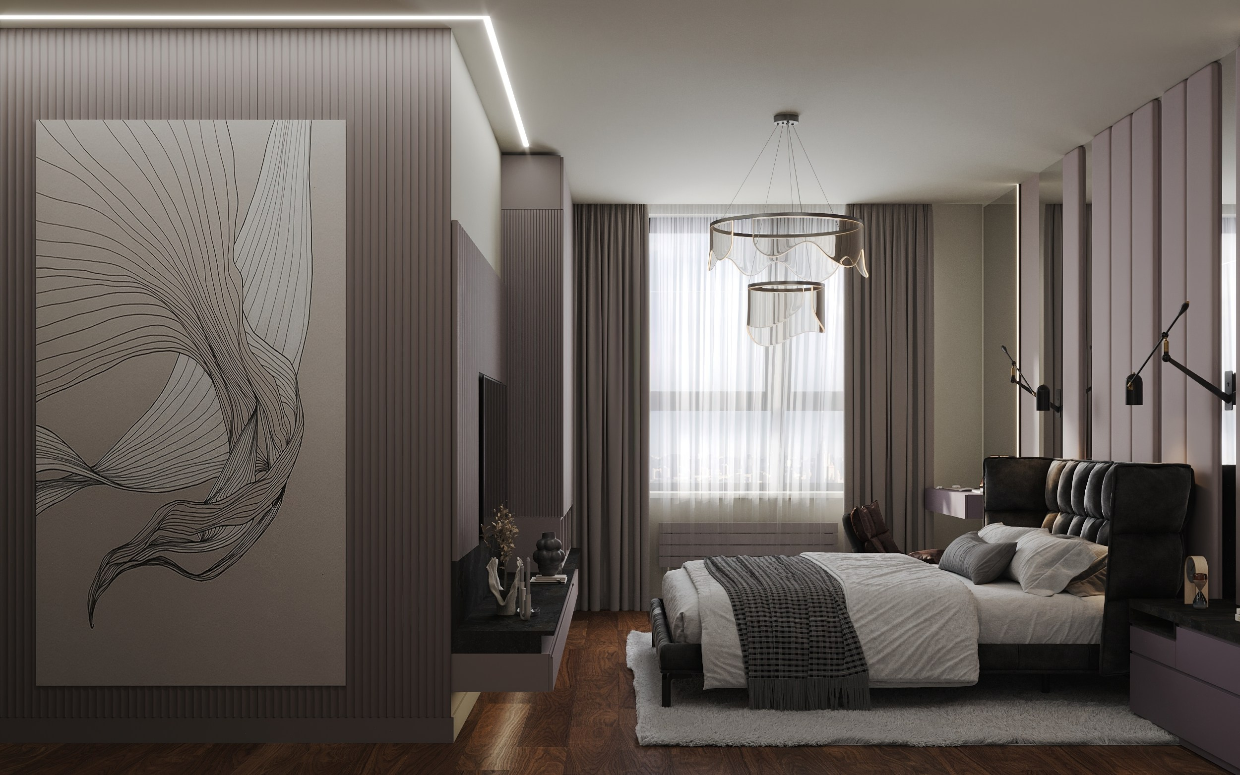 4-х комнатная квартира в Москве. Интерьерный 3Д Визуализатор Маргарита Оберемко