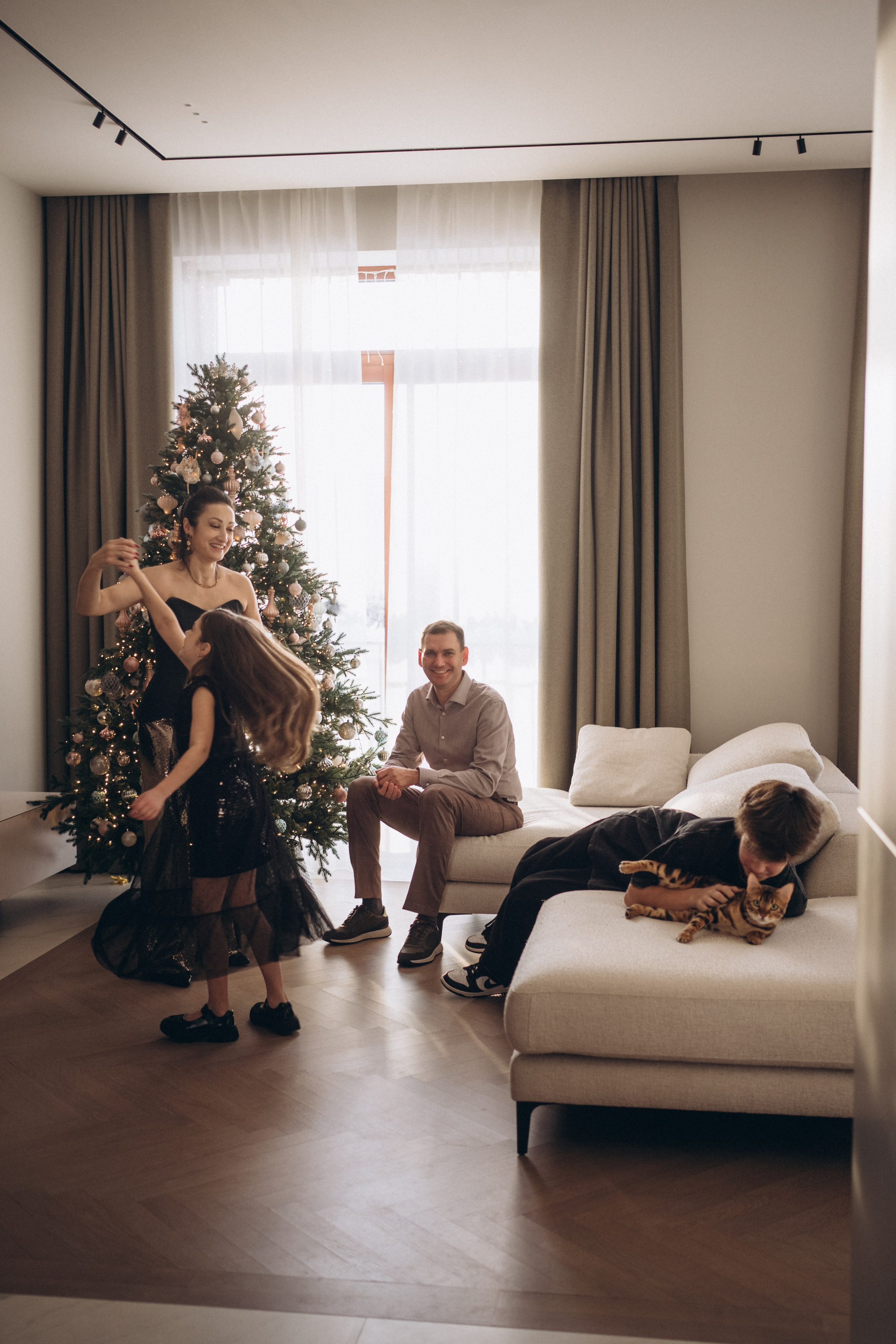 Новый год дома. Семейный фотограф, фотосессия беременности в Новосибирске Кристина Киб