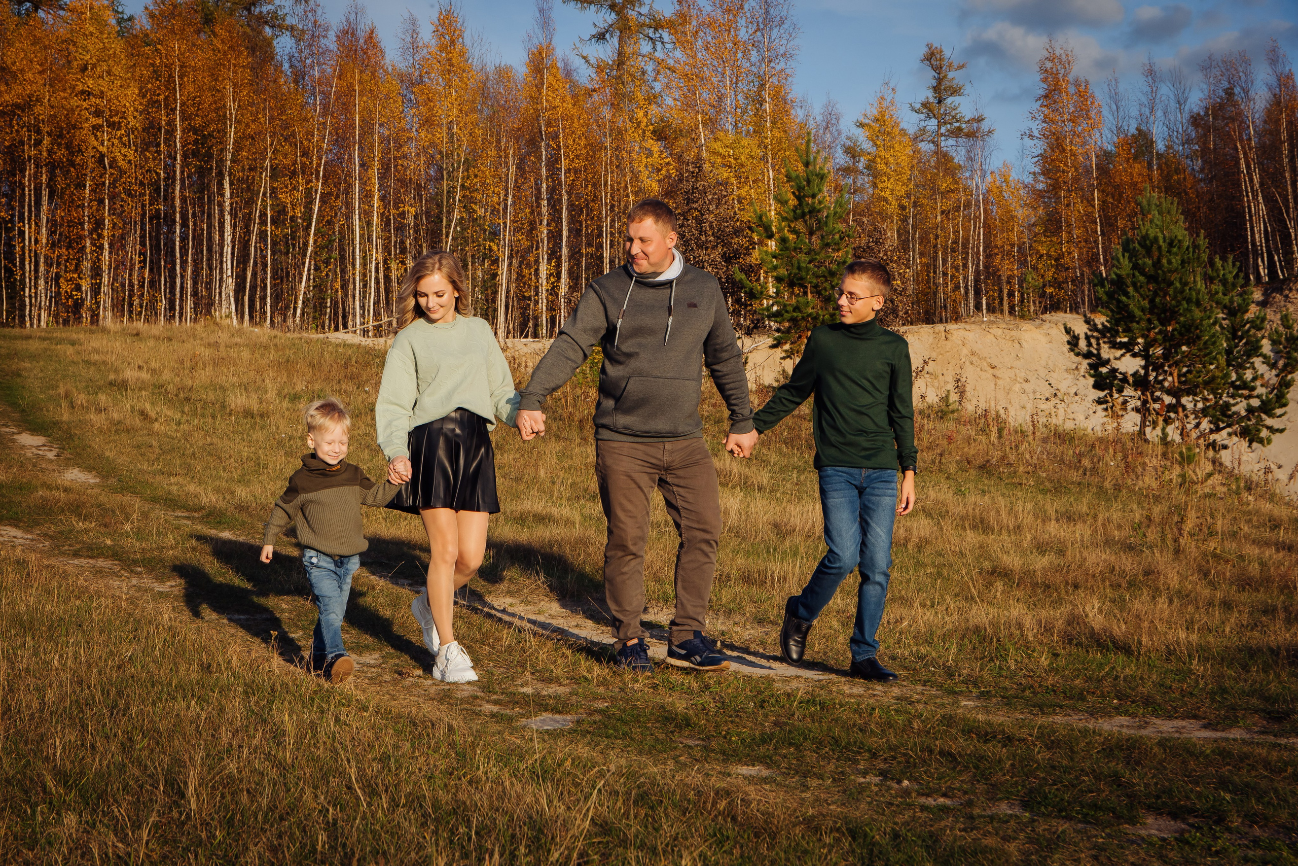 Олеся с семьей